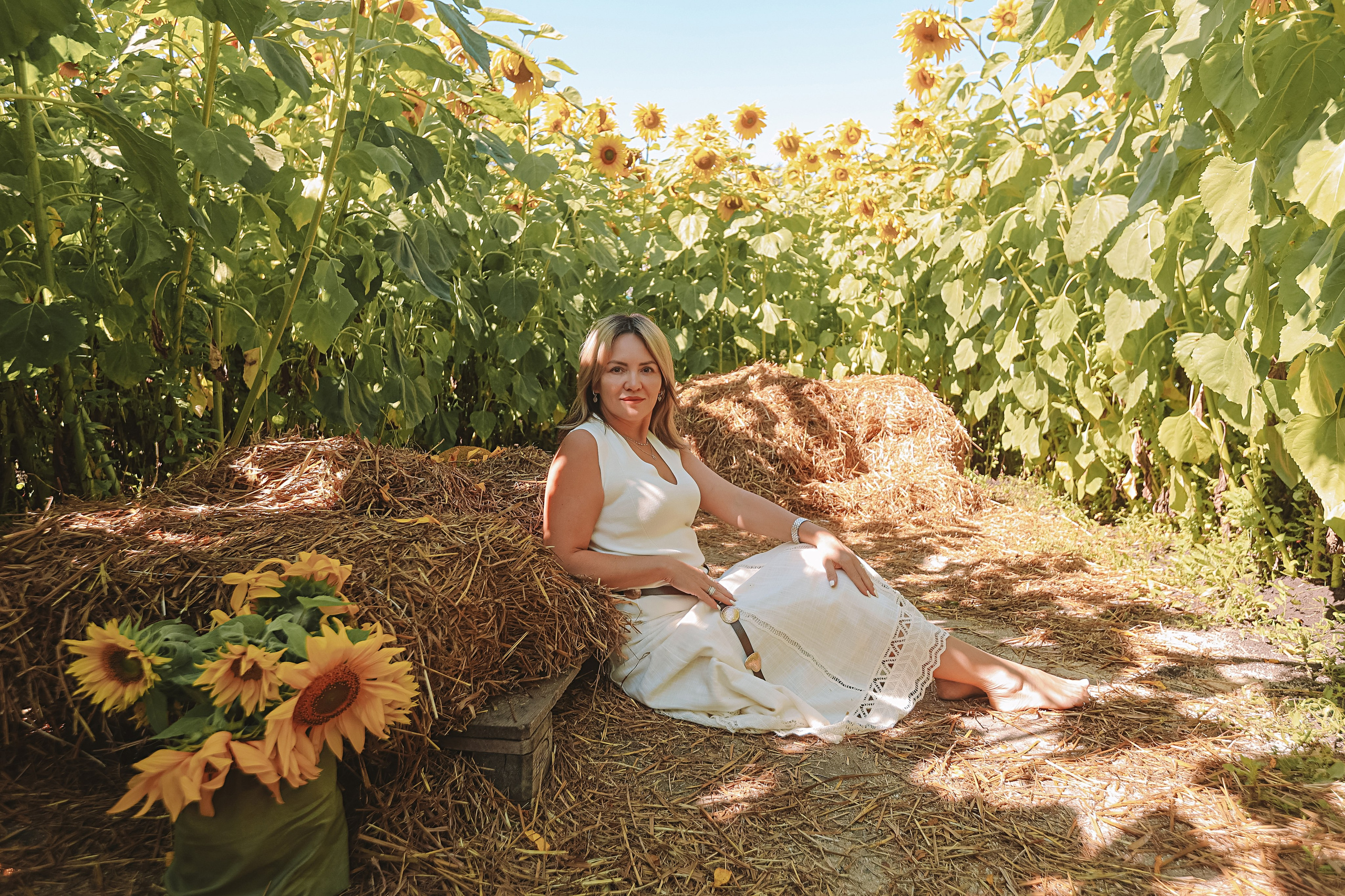 Подсолнухи. Семейный фотограф Тюмень, фотограф на роды Салмина Мария