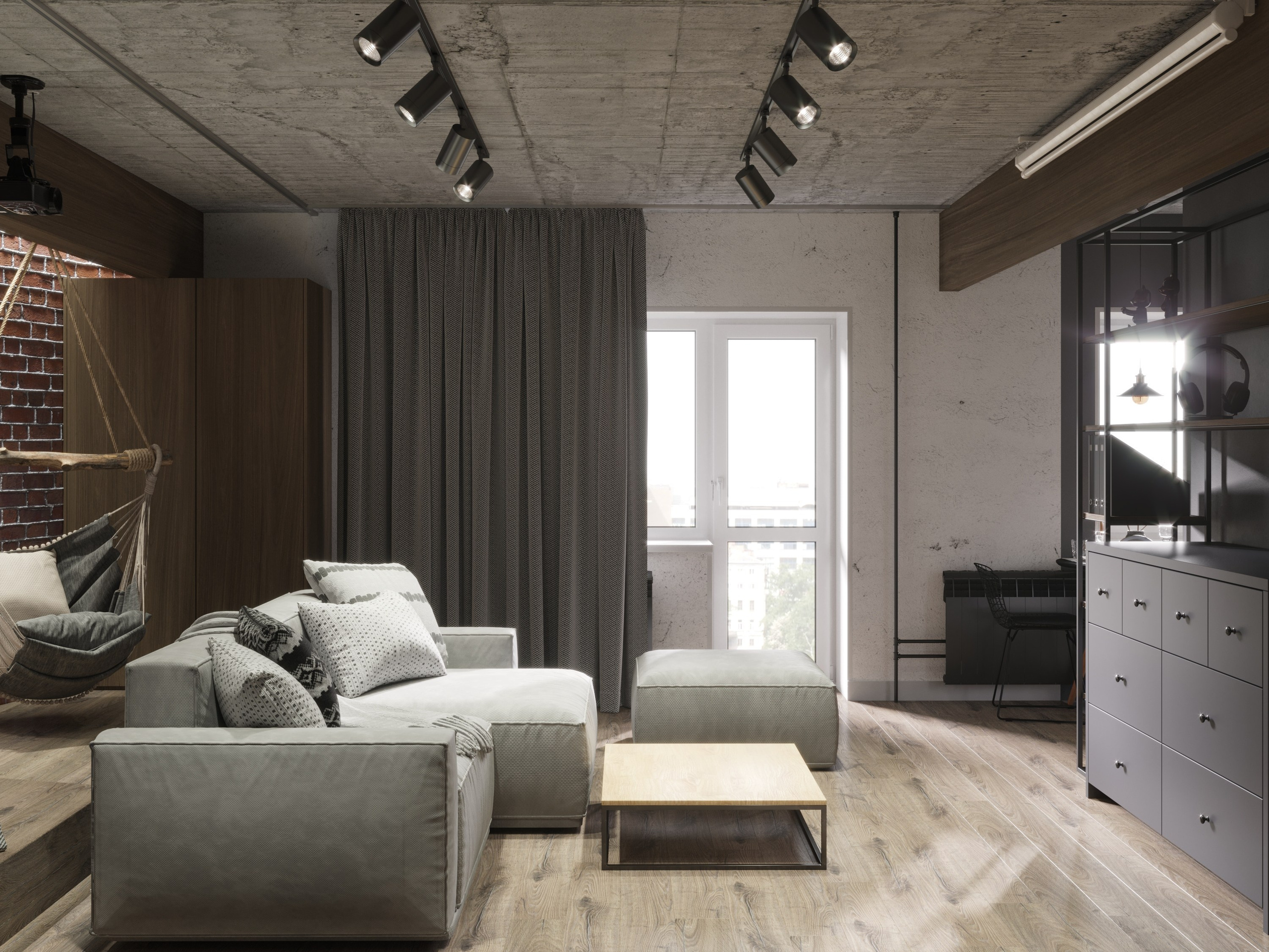 Дизайн - проект в стиле лофт. Анастасия Дремина DREMINA INTERIORS