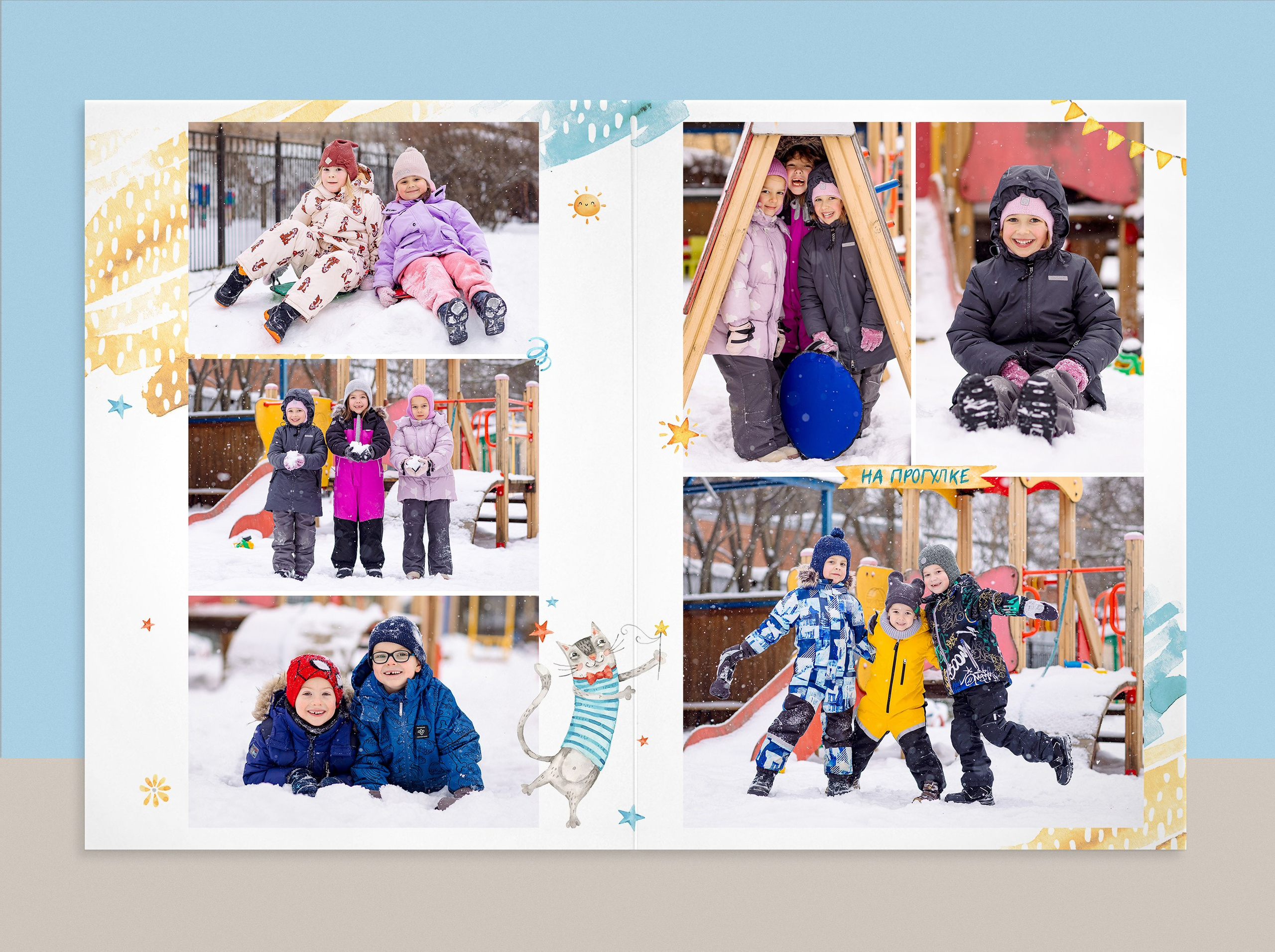 Дизайн «Котик». Выпускные альбомы СПБ для садов и школ | Фотограф Олька Евченко