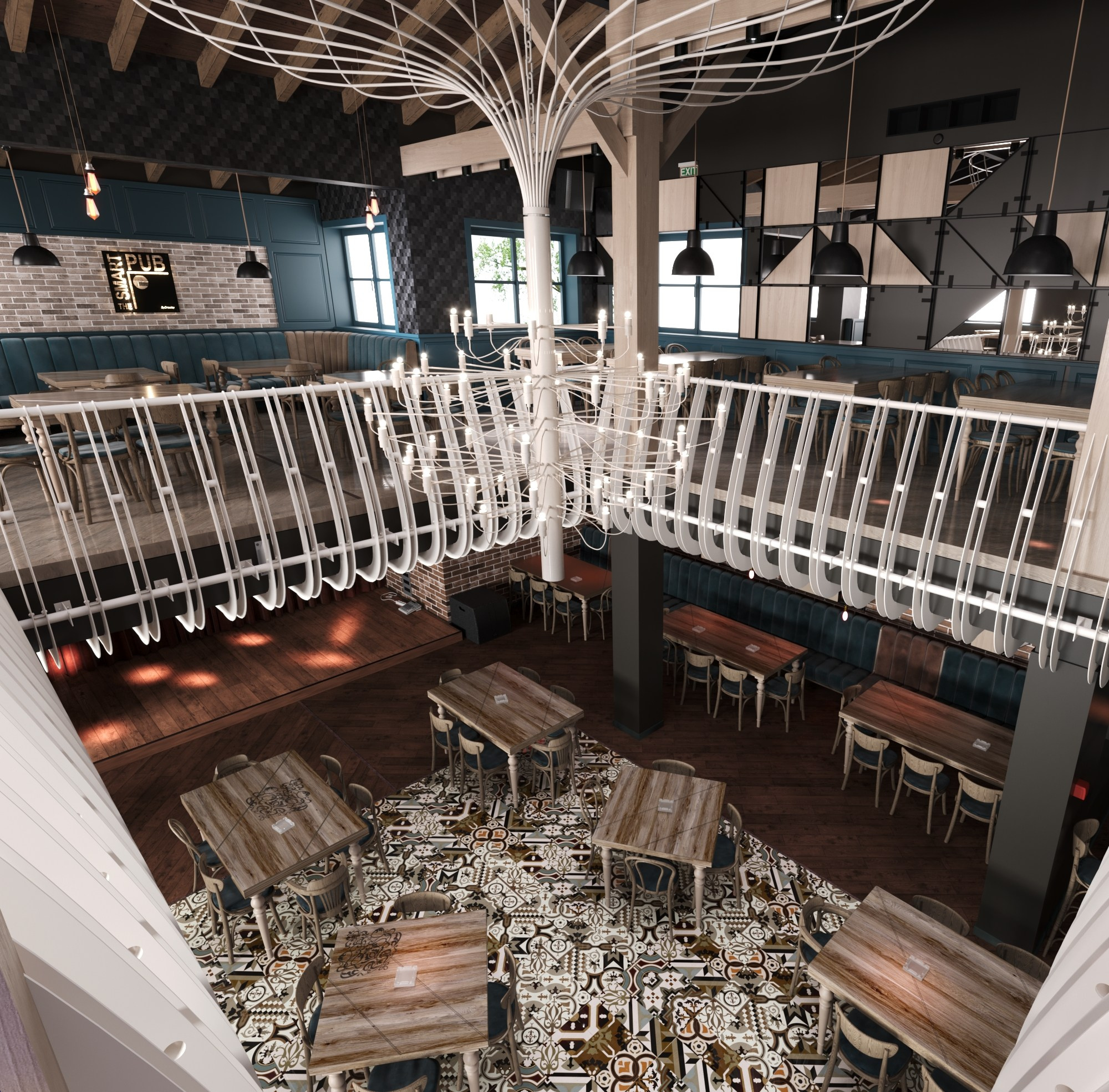 Ресторан. 3D визуализация