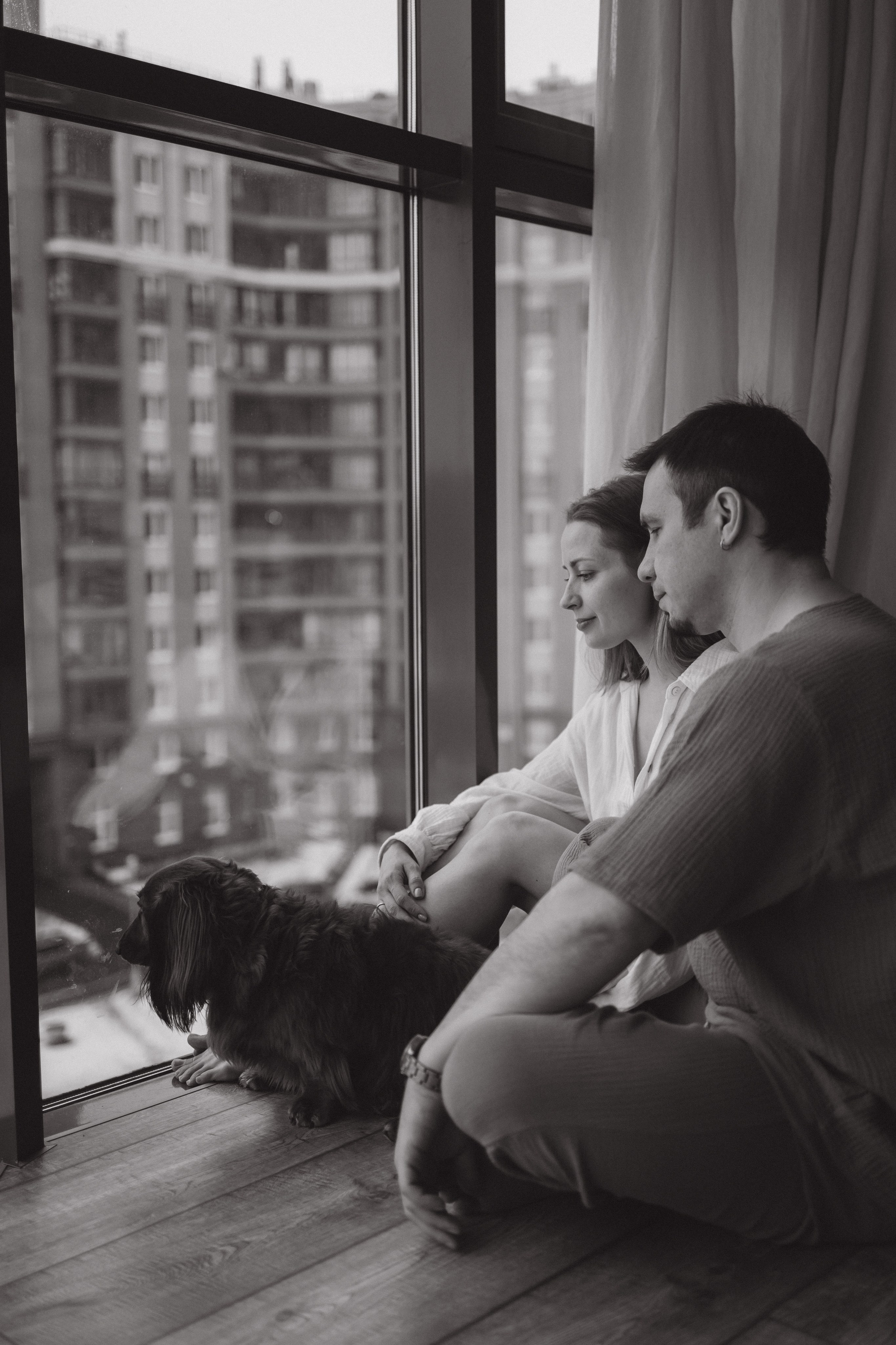 Полина, Максим и малышка Нина. Семейный, домашний, ньюборн фотограф Москва Цветкова Елизавета