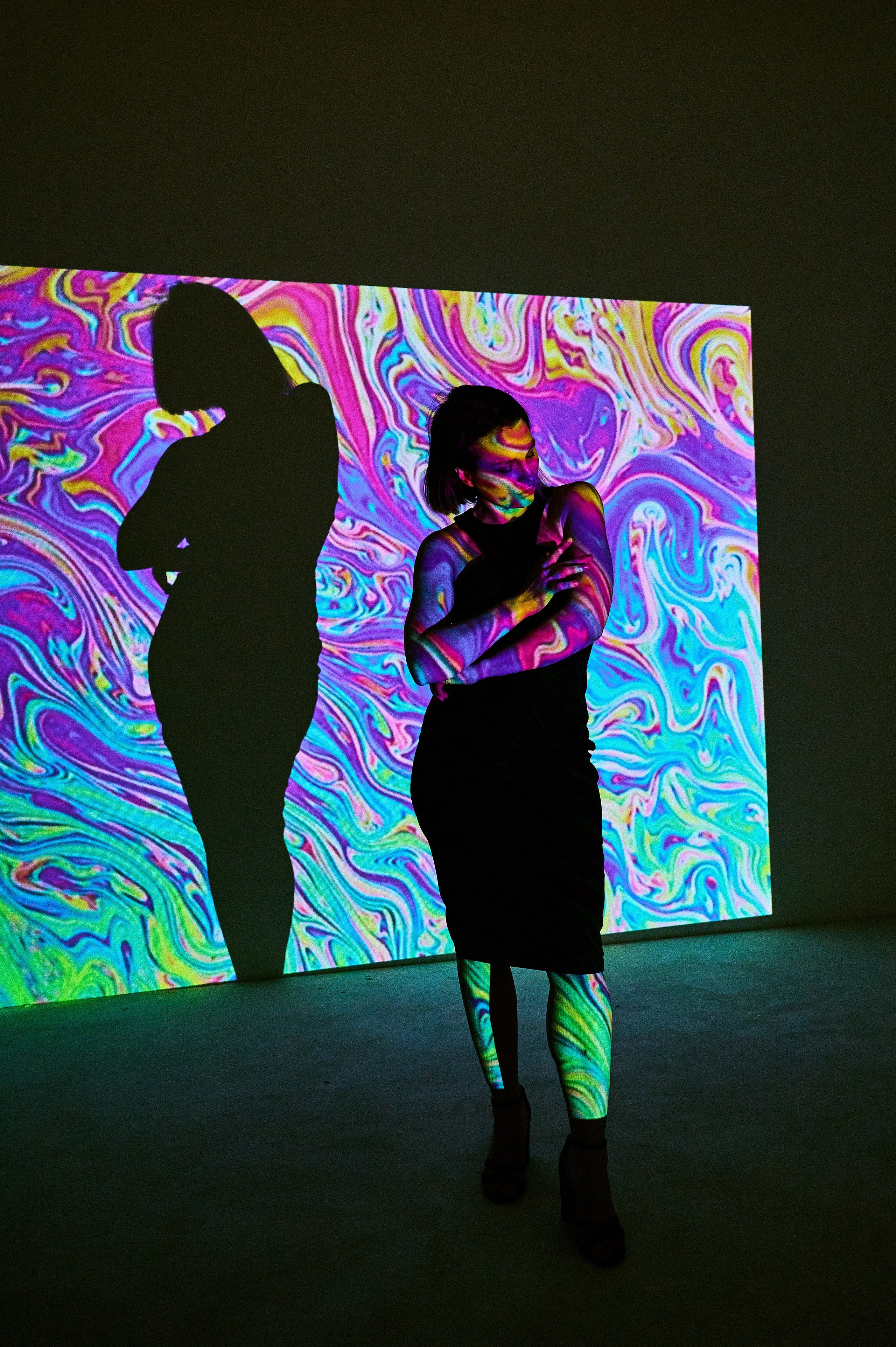 Фотосессия Ксении с проектором