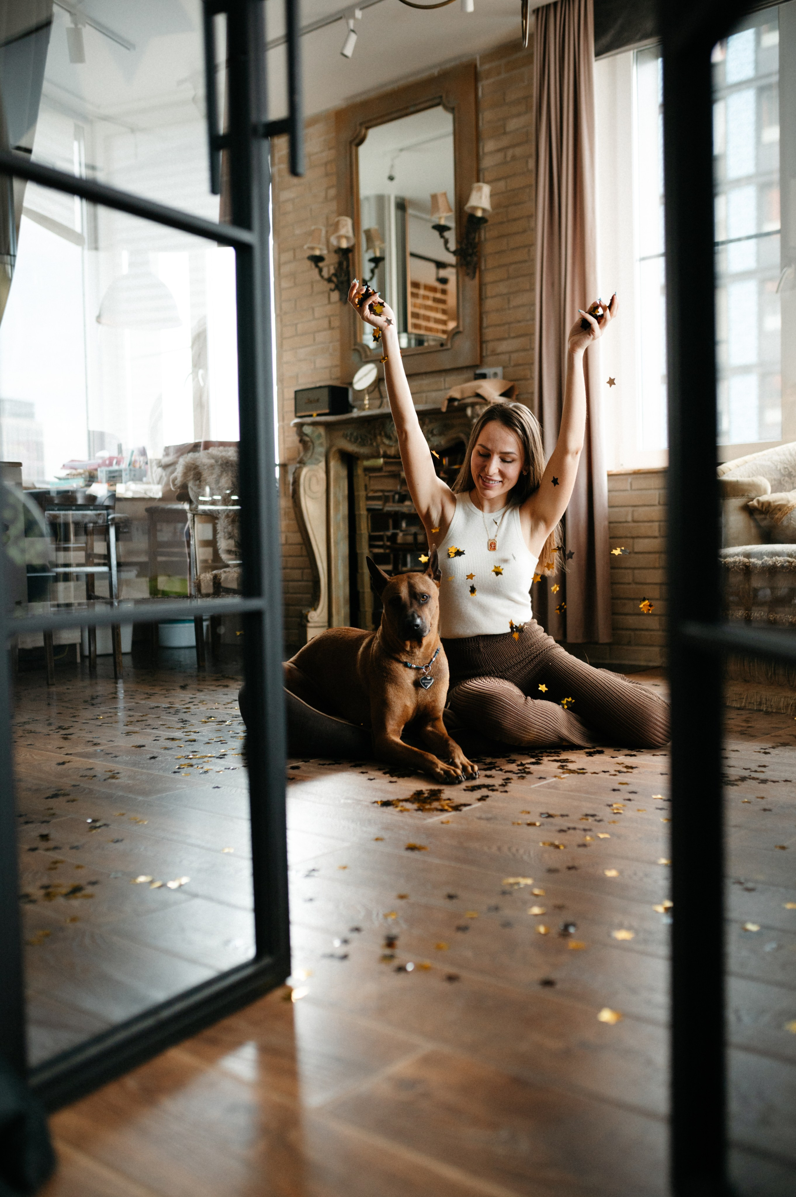 Оксана и Зевс. Фотограф анималист в Москве Ольга Агушева