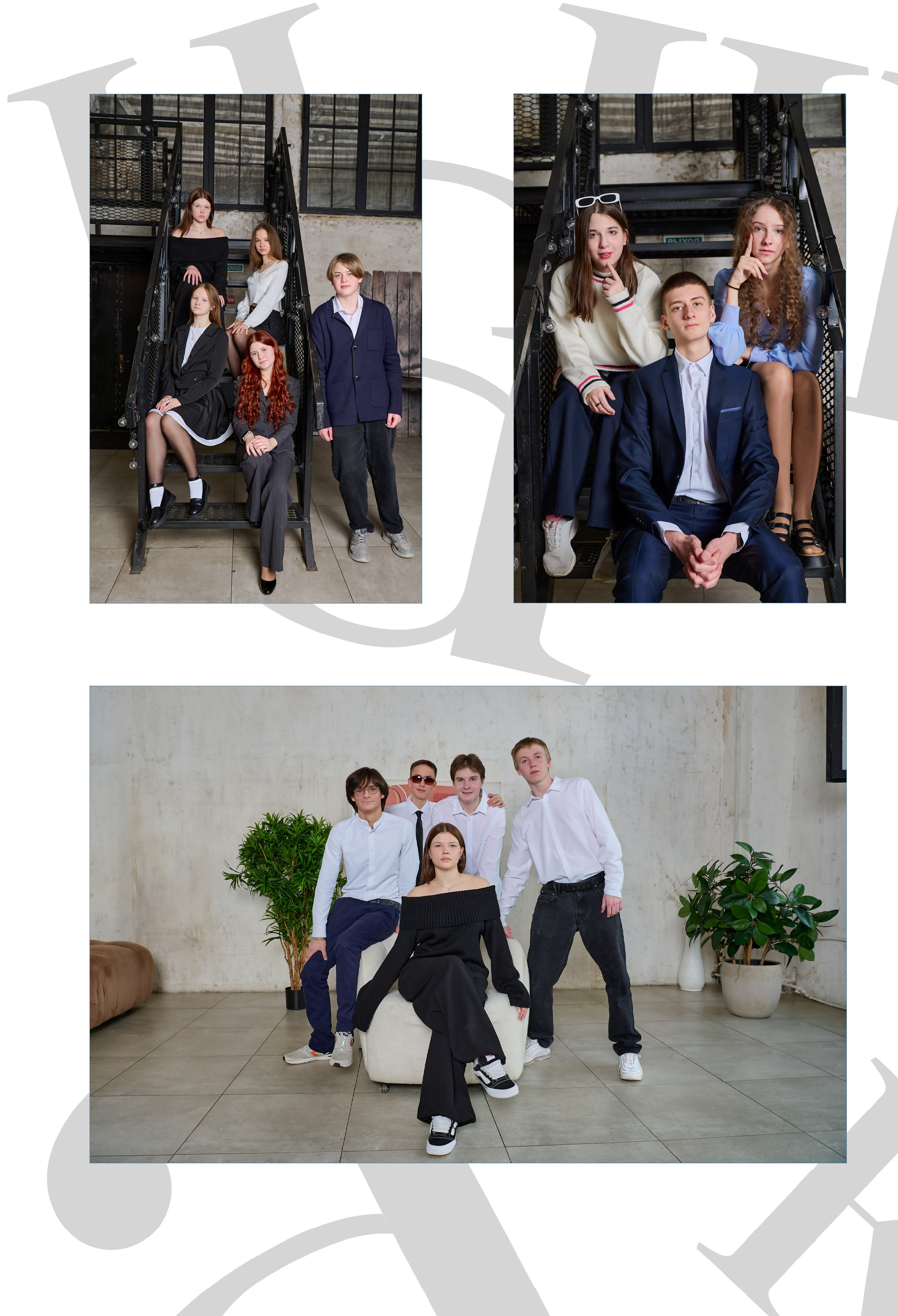 Пример фото выпускников в студии. Детский и семейный фотограф г. Москва Оксана Катаджи