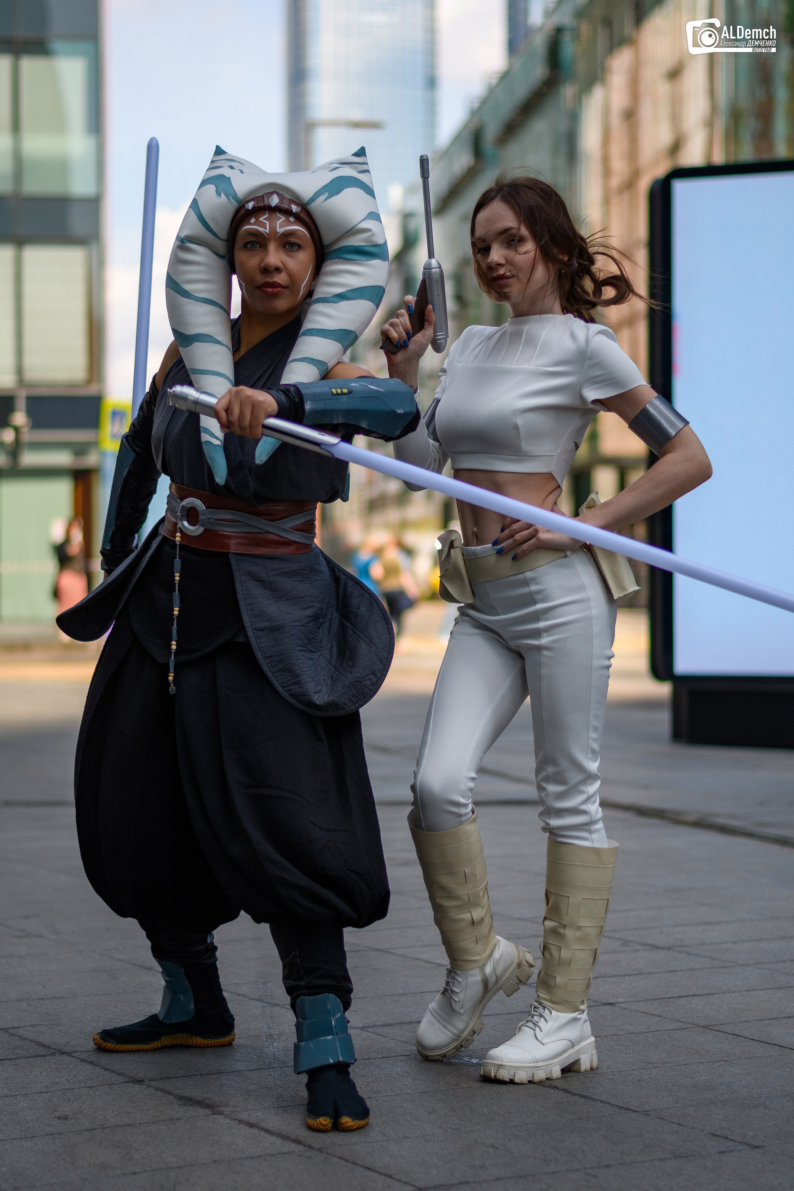 Асока Тано и Падме Амидала косплей фотосессия от фотографа в Москве. Персонажи из Звёздных войны (Star wars)