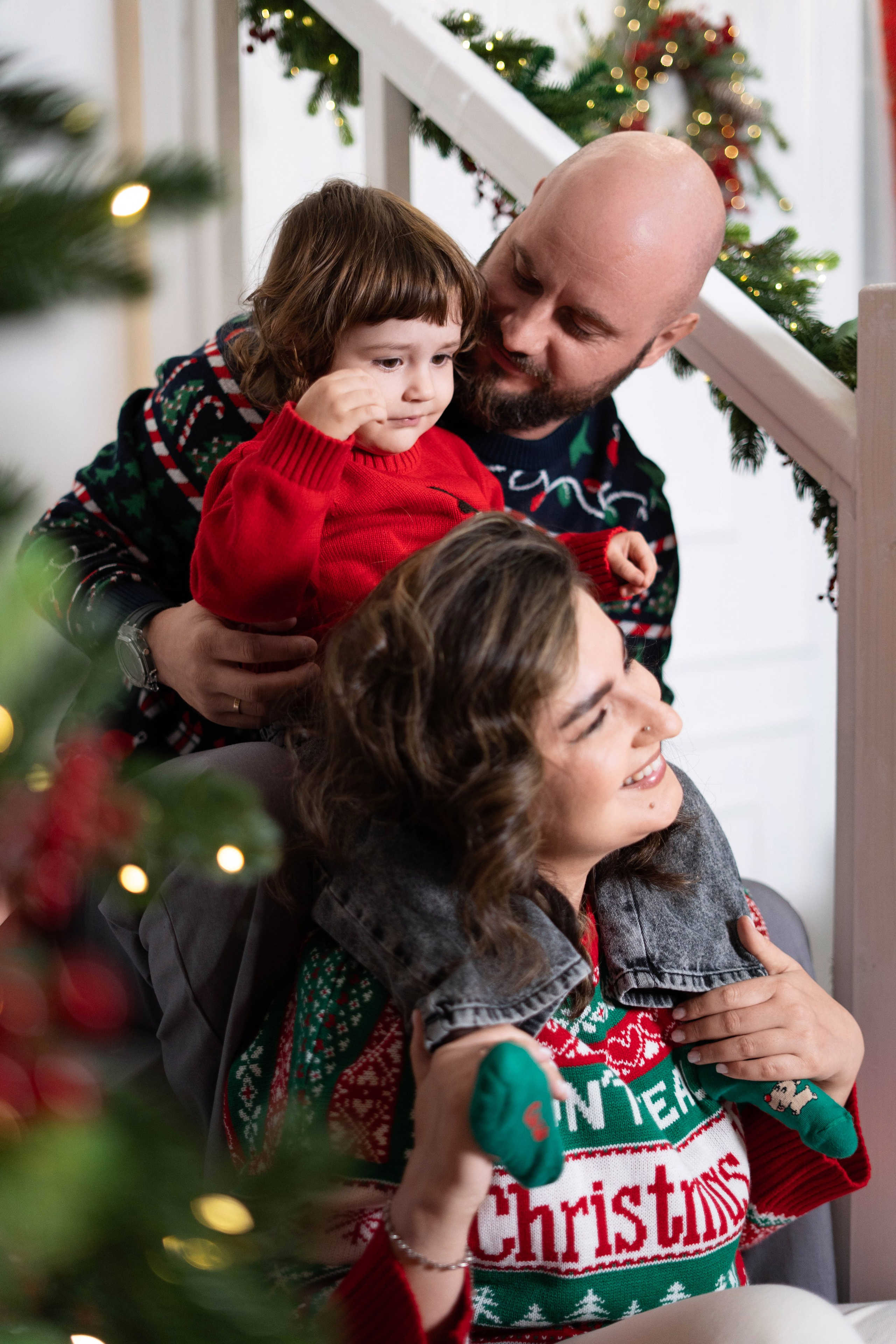 Семейная съемка в новогоднем интерьере. Профессиональный Фотограф в Сочи Марина Ситкина