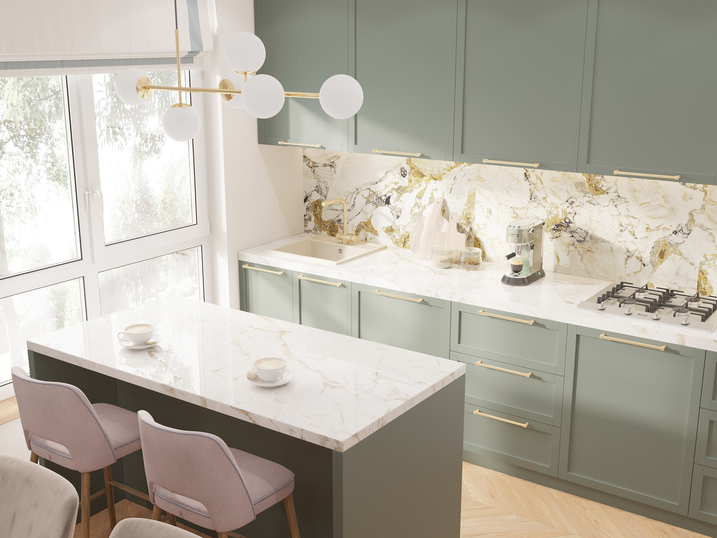 КУХНЯ-ГОСТИНАЯ В ЧАСТНОМ ДОМЕ. Руди Мария. Дизайнер интерьера