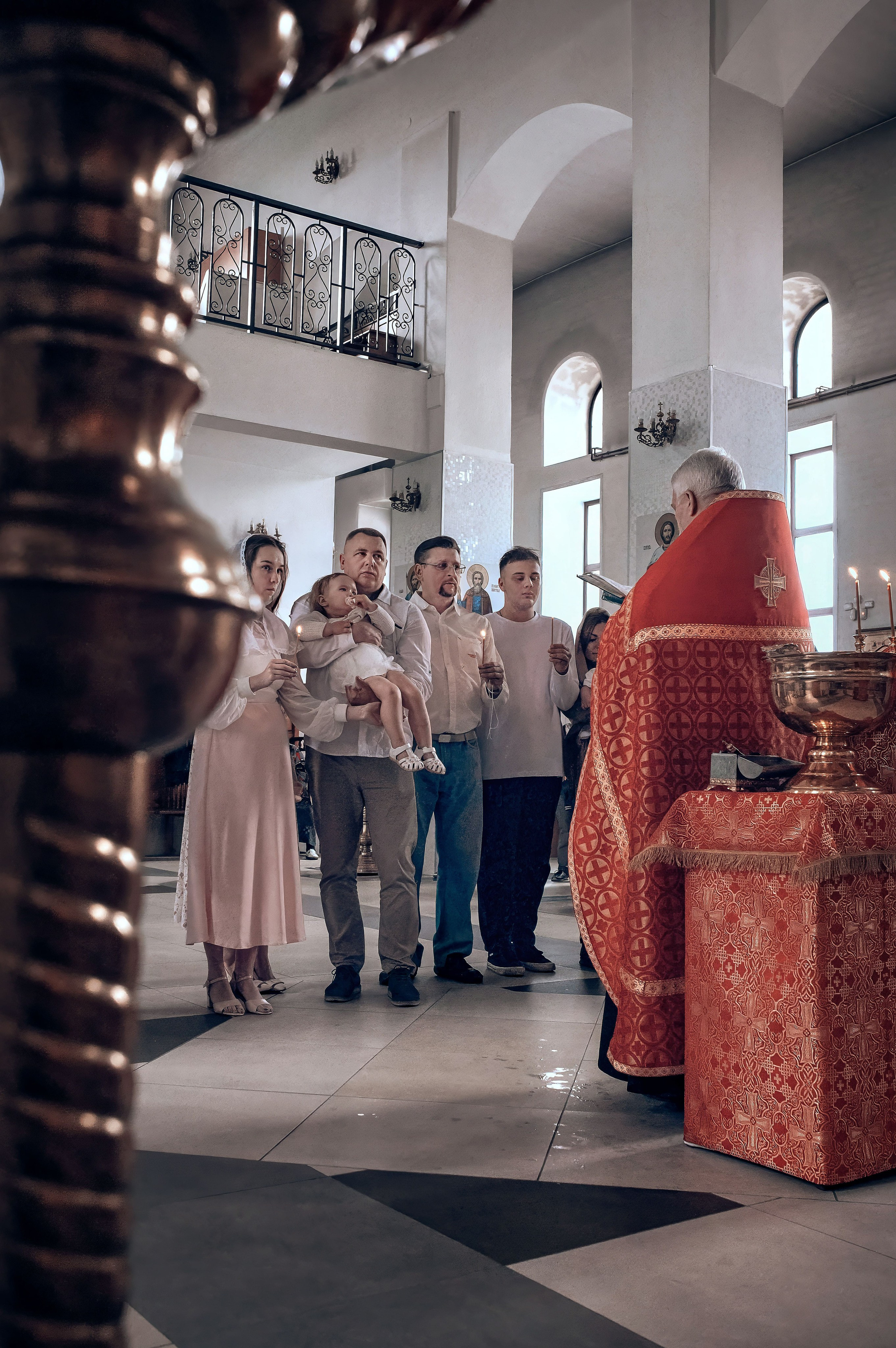 Крещение Мирославы в храме Феодора Тирона. Фотографы крещения/венчания  Красноярск Татьяна и Вячеслав Переваловы