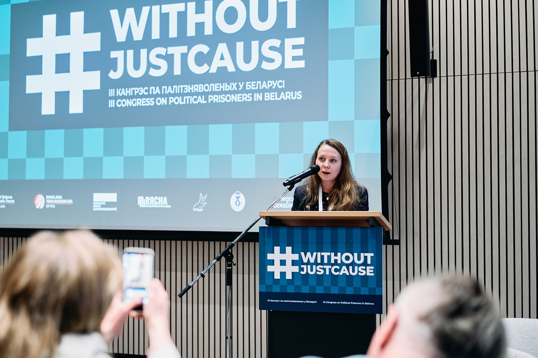 3rd Congress on Political Prisoners in Belarus. Photographer in Vilnius