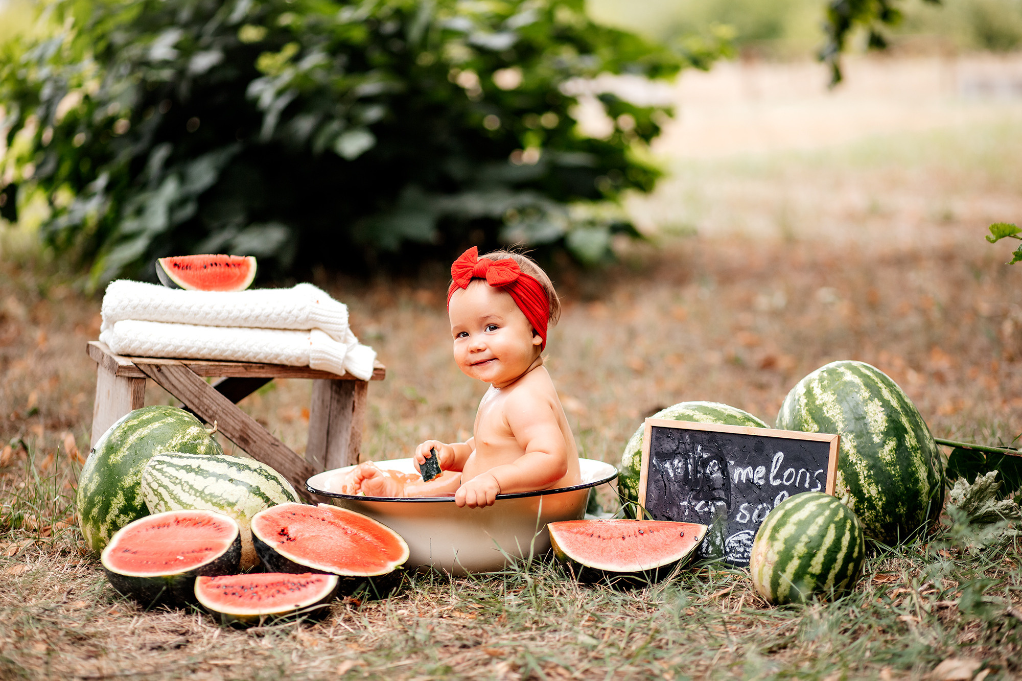 Летняя арбузная фотосессия. Семейный фотограф в Каневской Епифанова Ольга