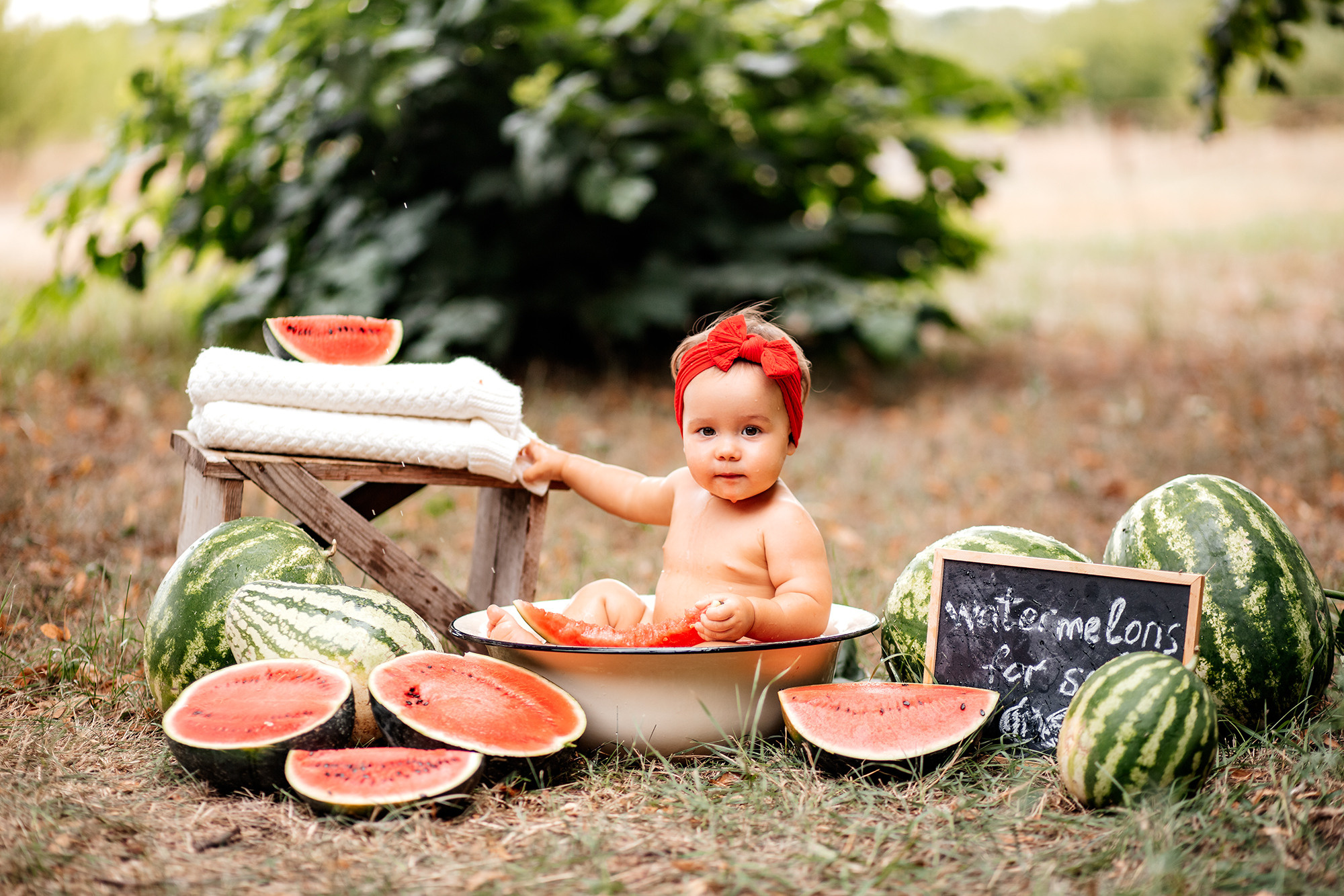 Летняя арбузная фотосессия. Семейный фотограф в Каневской Епифанова Ольга