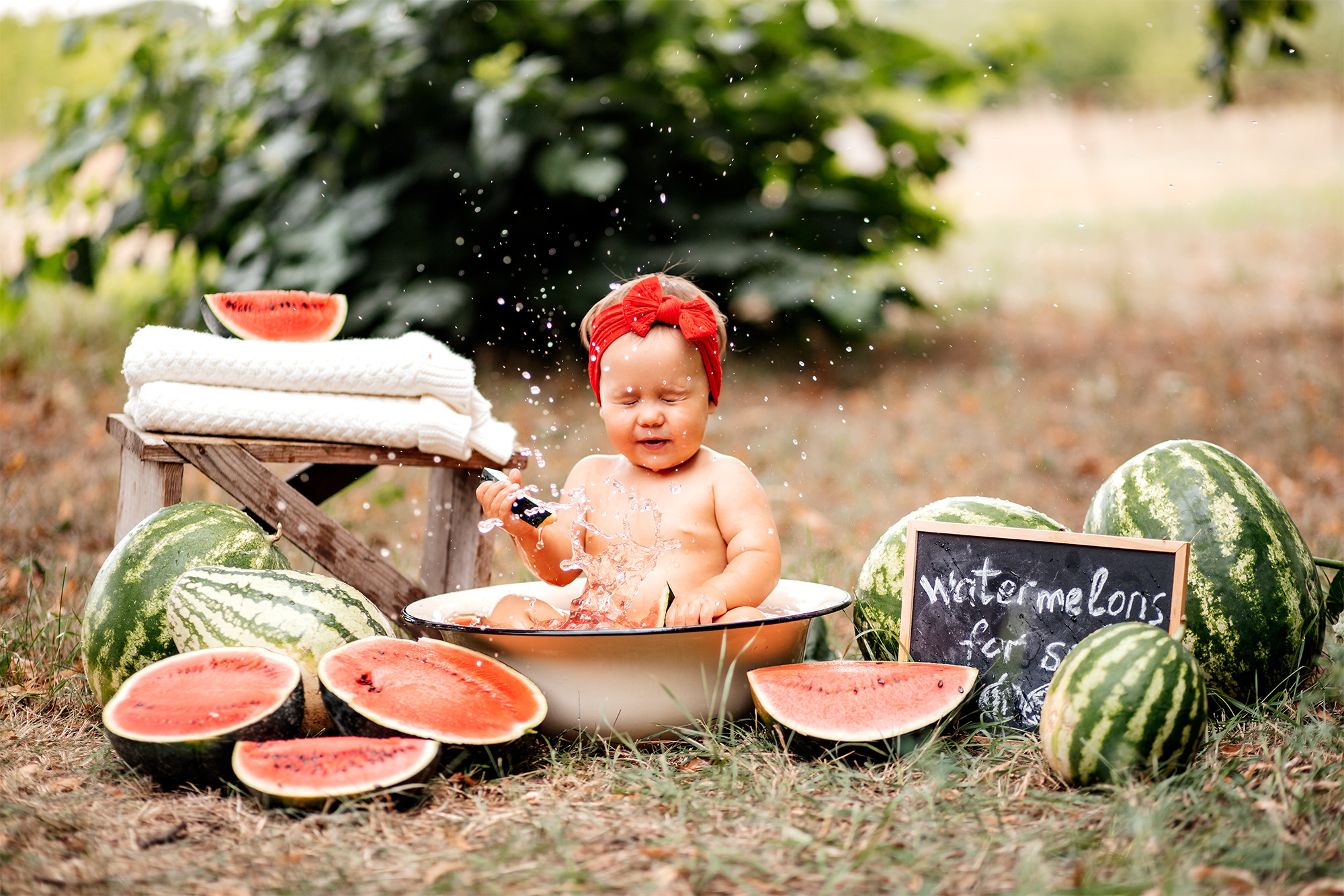 Летняя арбузная фотосессия. Семейный фотограф в Каневской Епифанова Ольга