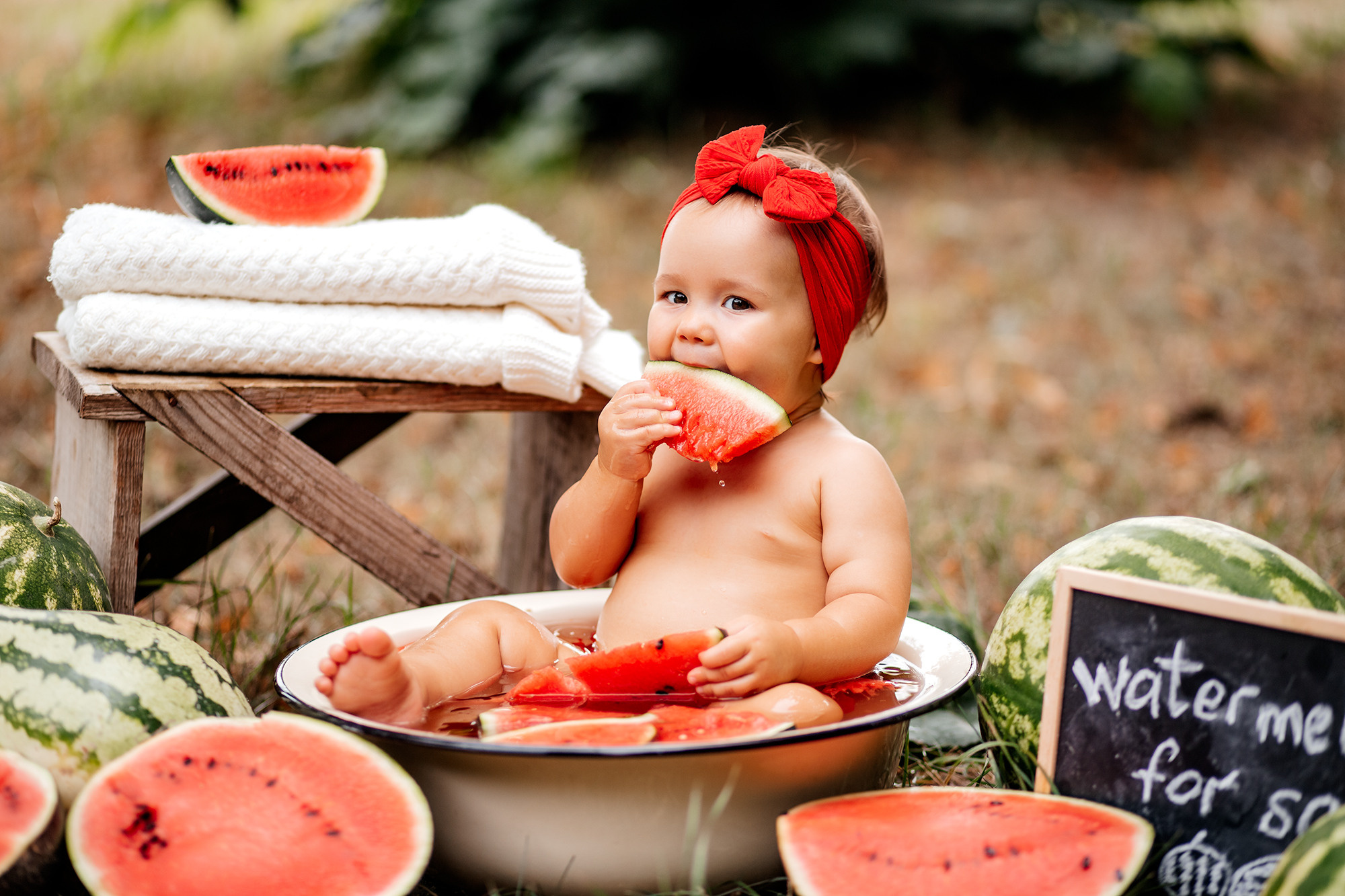 Летняя арбузная фотосессия. Семейный фотограф в Каневской Епифанова Ольга