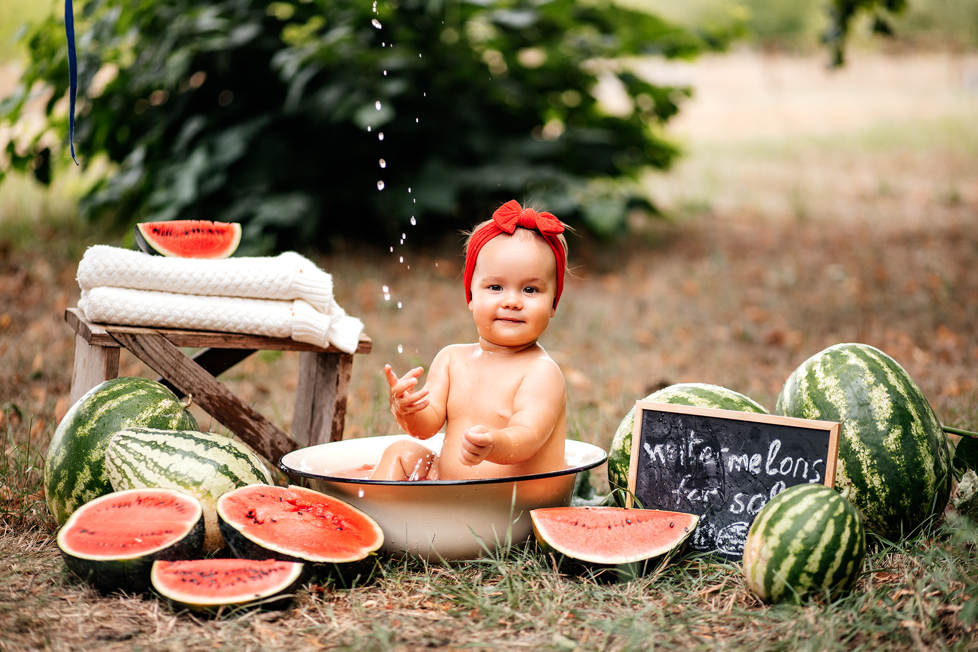 Летняя арбузная фотосессия. Семейный фотограф в Каневской Епифанова Ольга