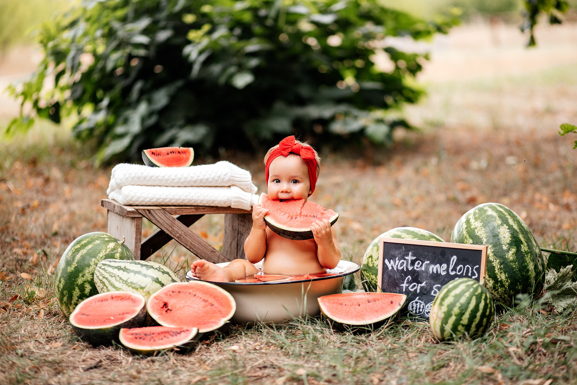 Летняя арбузная фотосессия. Семейный фотограф в Каневской Епифанова Ольга