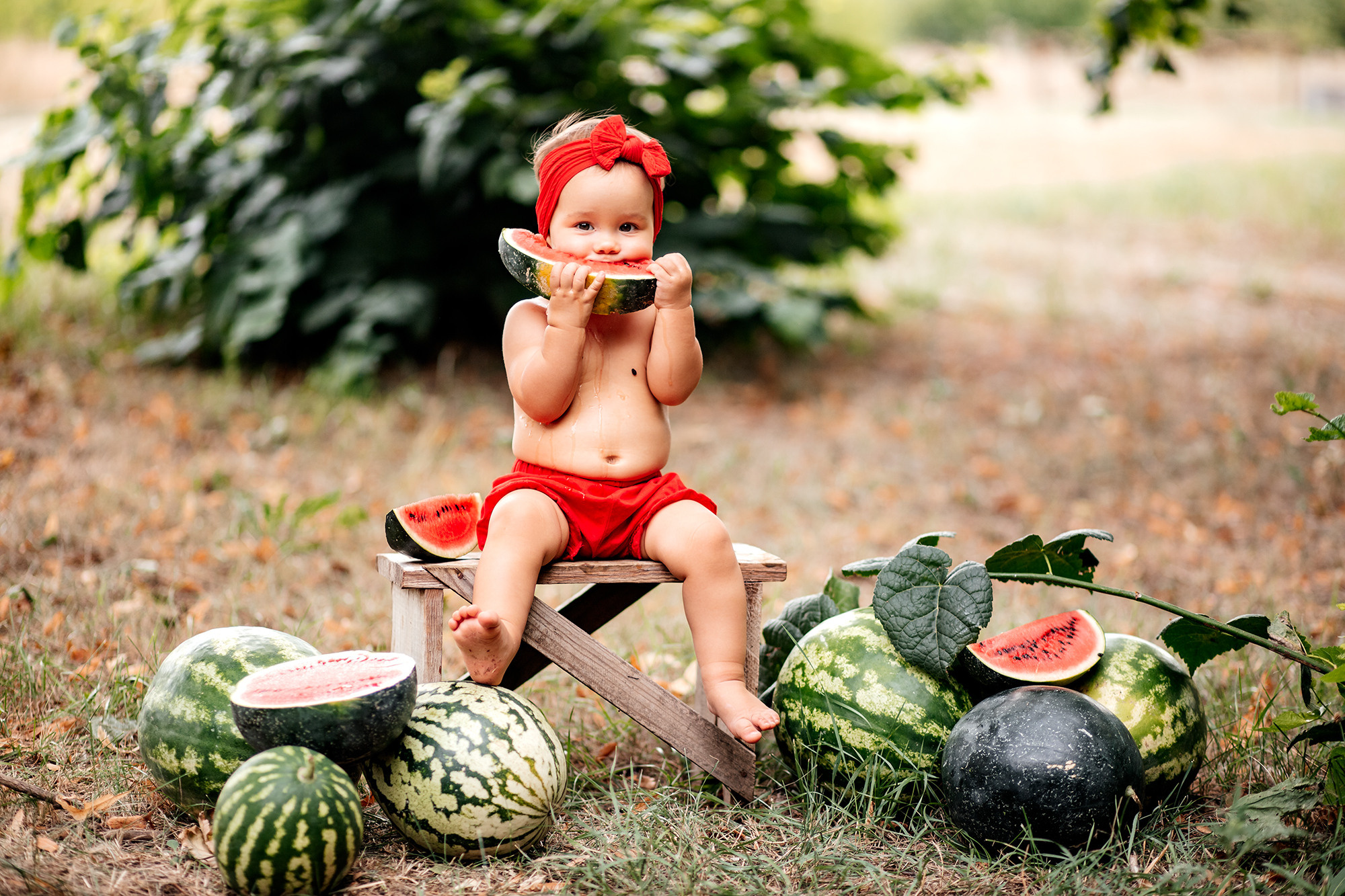 Летняя арбузная фотосессия. Семейный фотограф в Каневской Епифанова Ольга