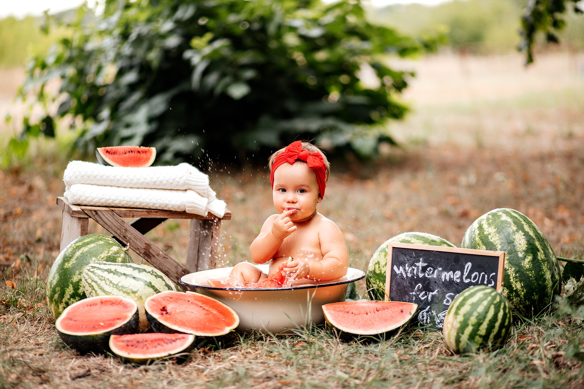 Летняя арбузная фотосессия. Семейный фотограф в Каневской Епифанова Ольга