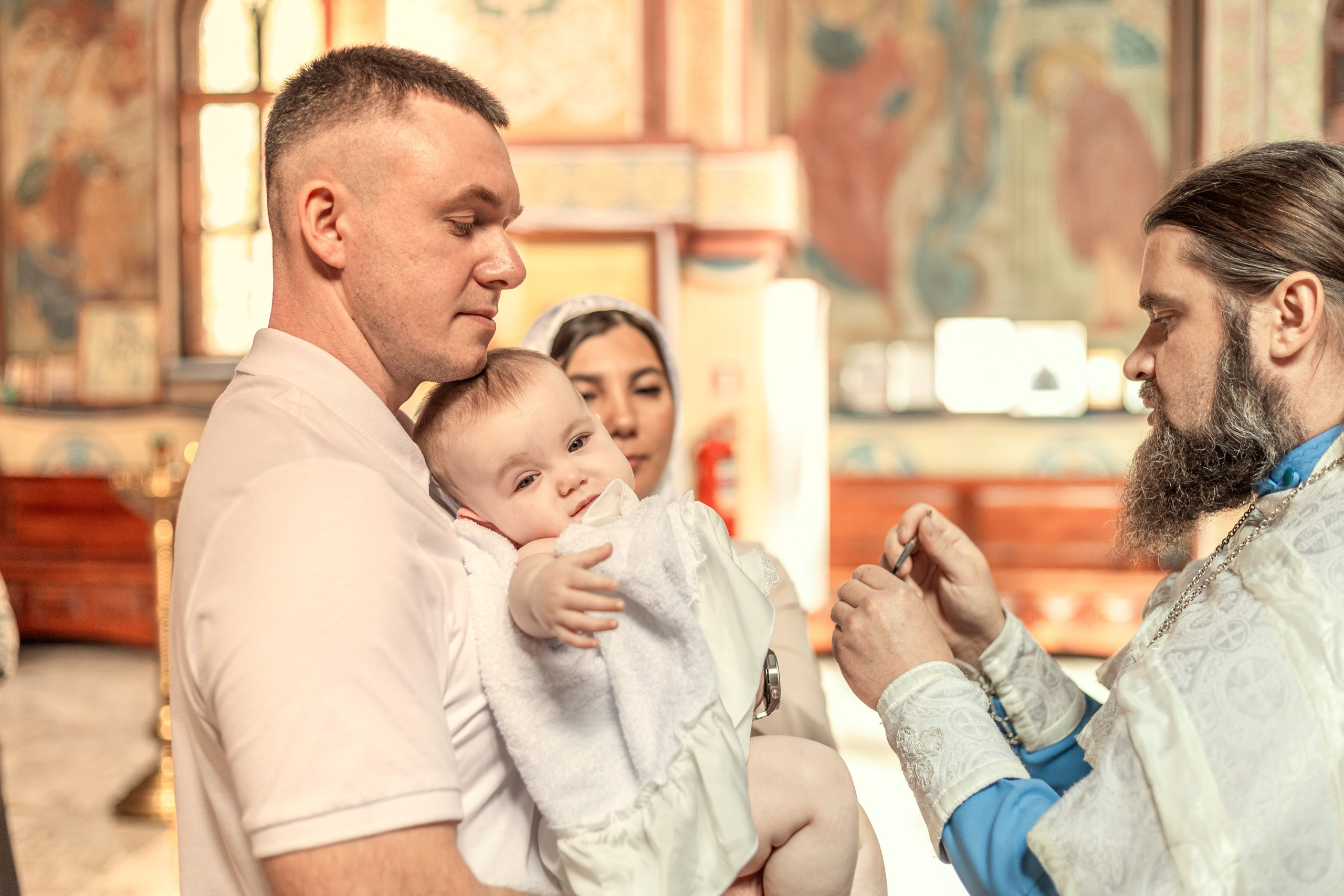 Таинство Крещение Евсевии. ТОП Фотограф на Крещение и Венчание Железногорск Алексей Мещеряков