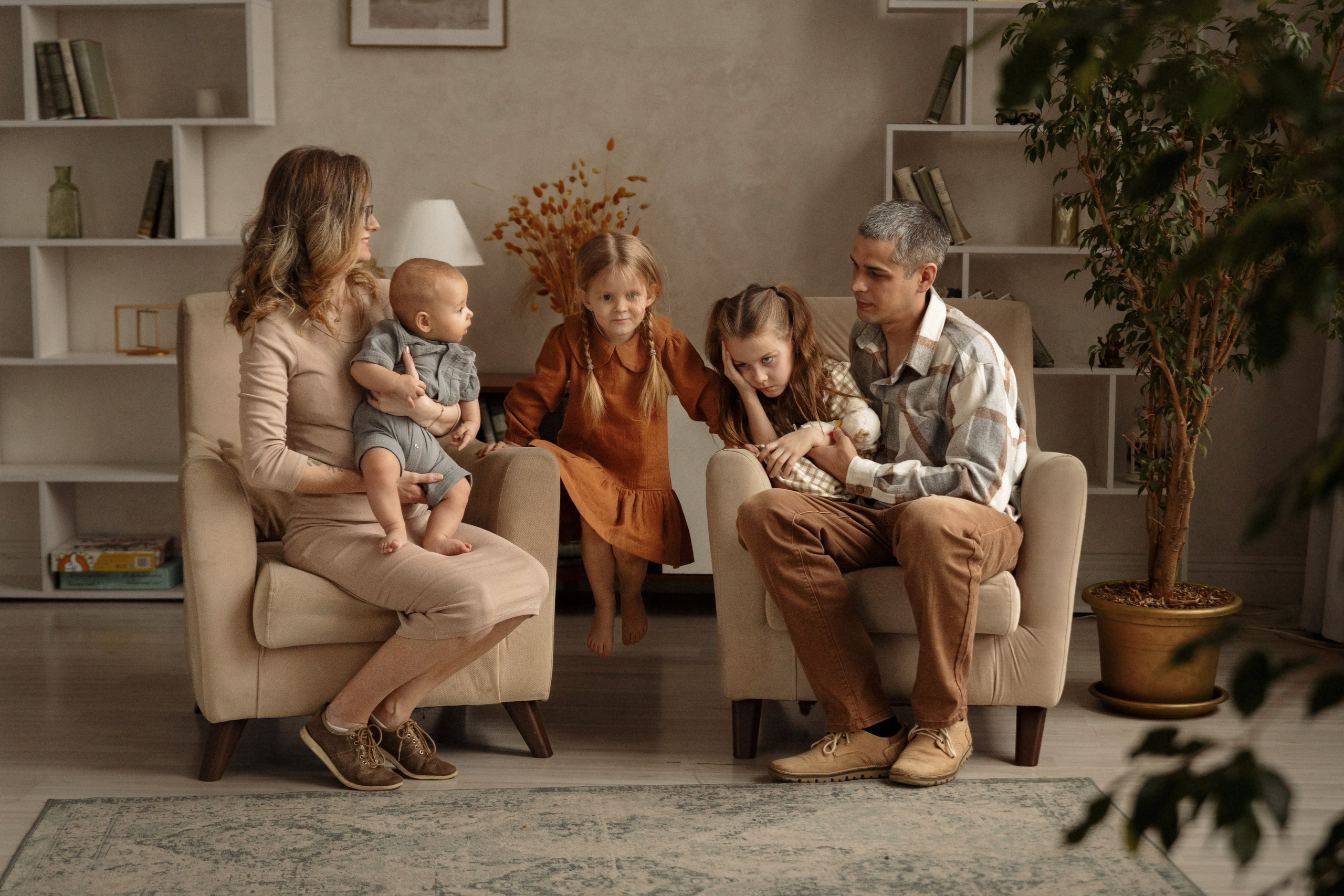 Семейная фотосессия дома. Семейный фотограф в Москве Трубинова Екатерина