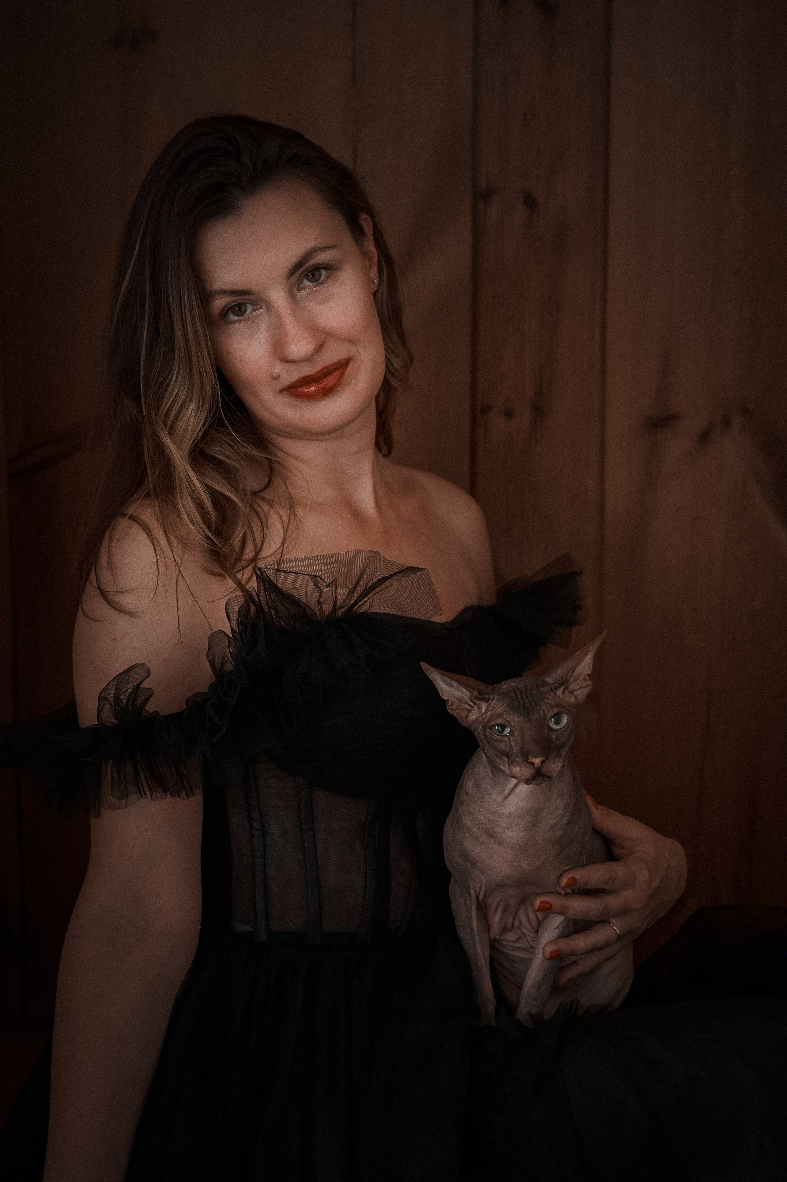 Мария, коты Рамсик и Вася. Фотограф анималист в Казани Алина Сулейманова. Фотограф животных