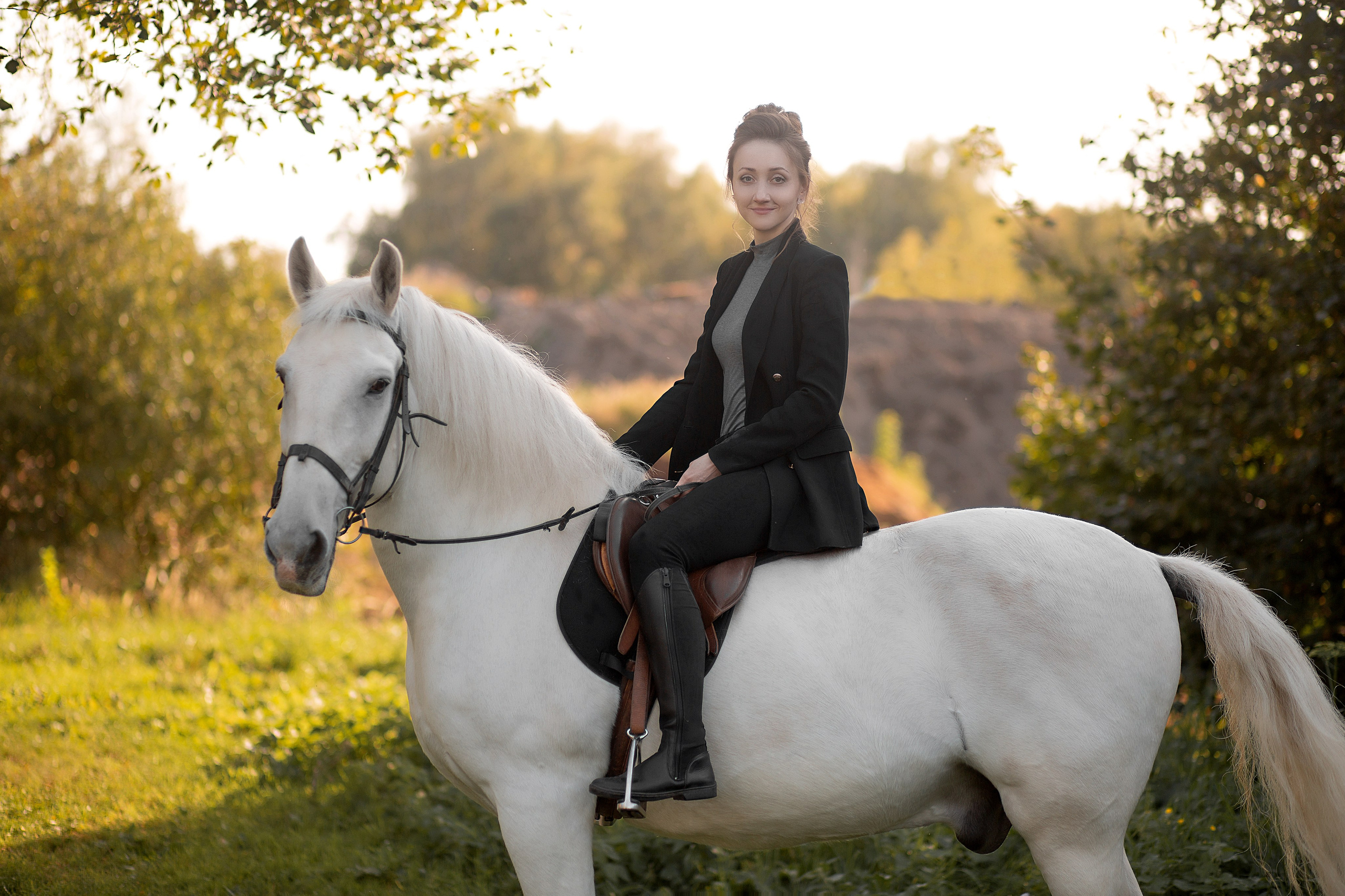 Ольга и Воробей. Фотосессия с лошадьми в Нижнем Новгороде