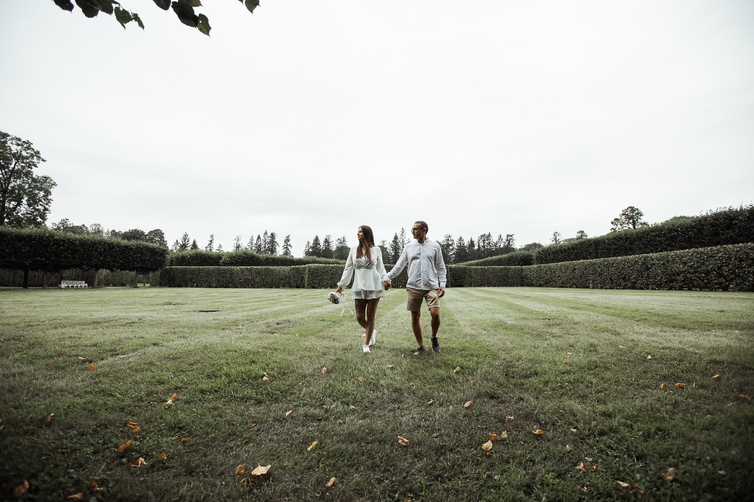 Вероника и Александр. Прогулка в Екатерининском парке. Свадебный и семейный фотограф в Колпино и СПб Юлия Папанова