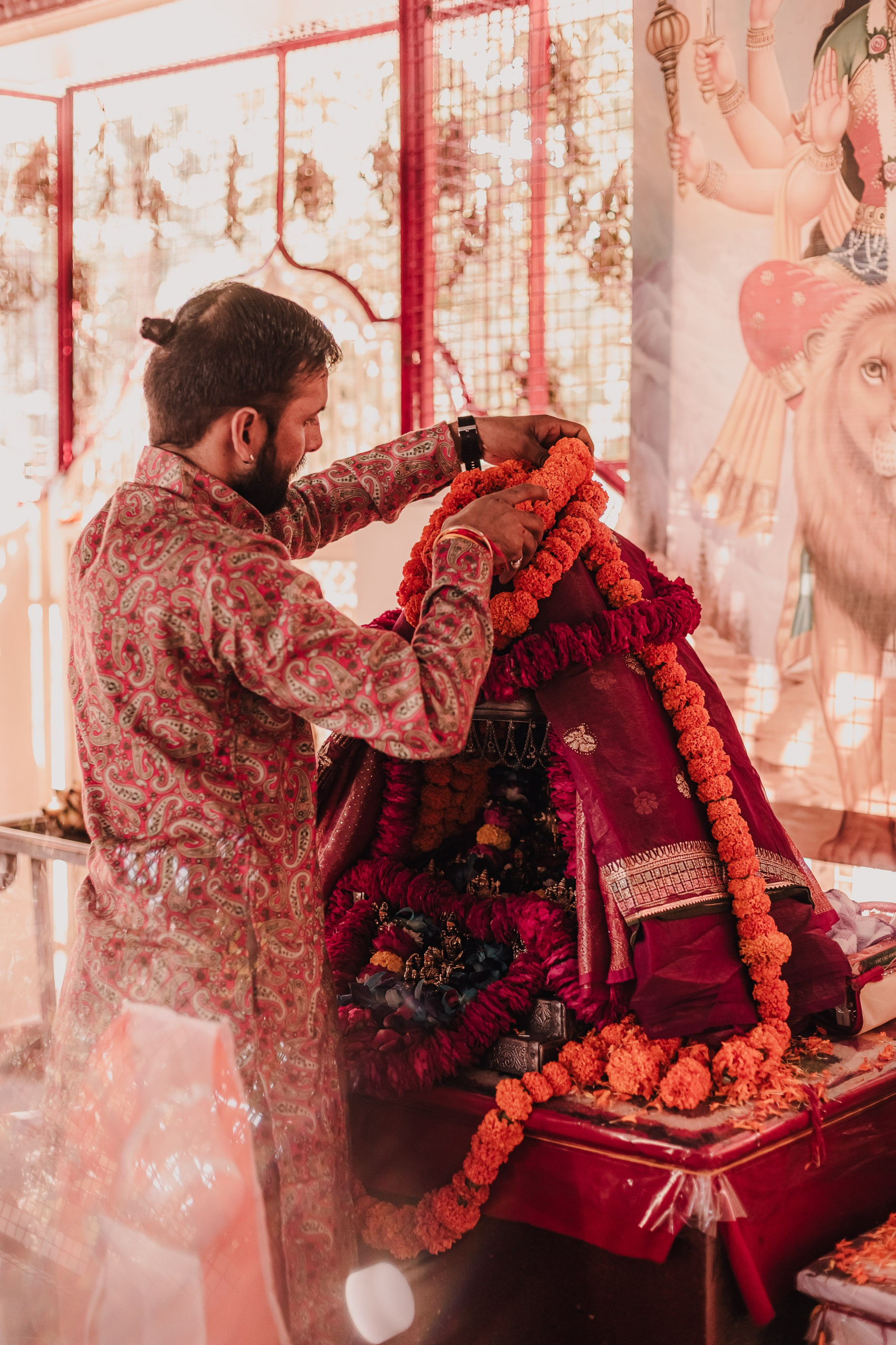 Lakshmi pooja in India. Mariam Bagdasaryan
