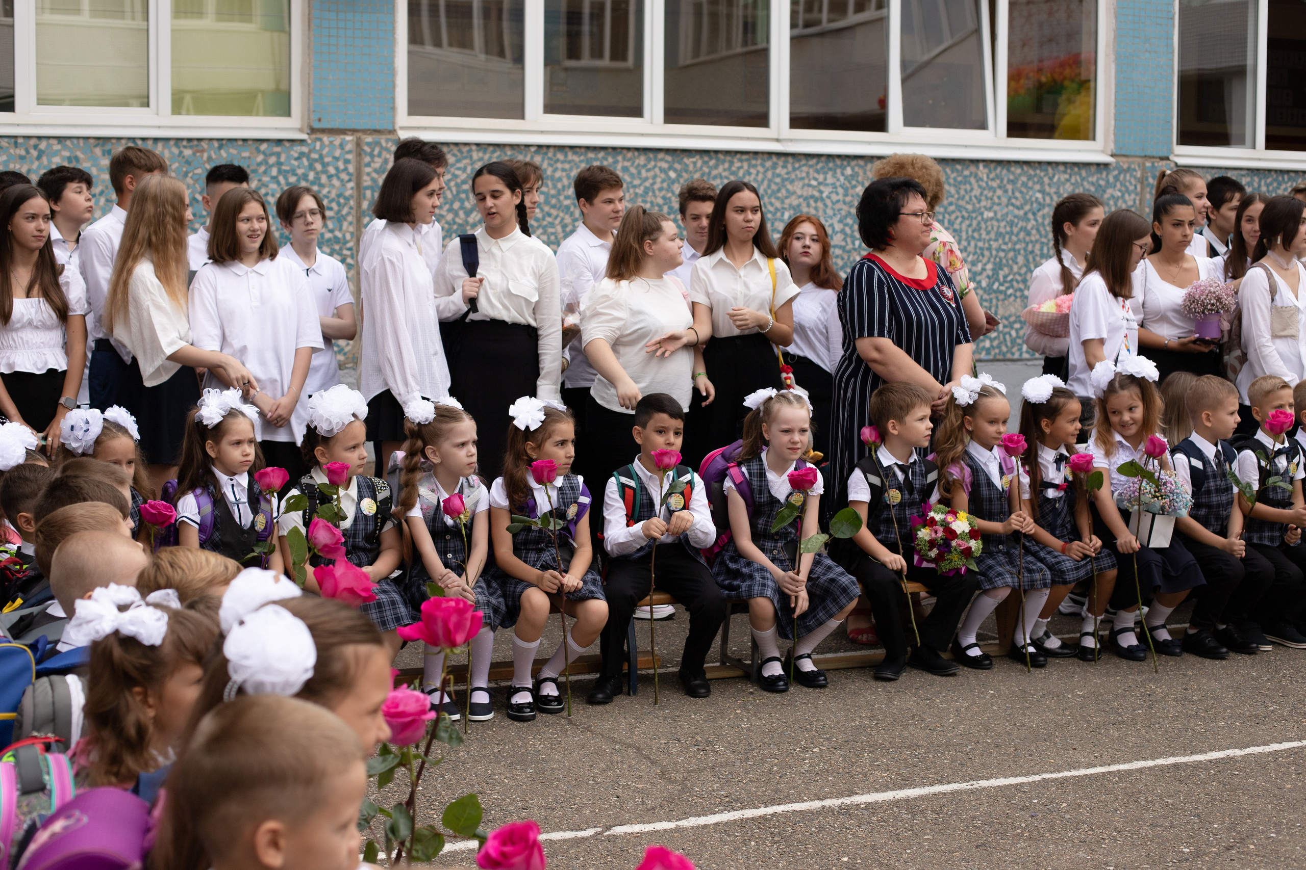 Линейка 1 класс. Семейный и детский фотограф в Краснодаре Ирина Лаврецкая