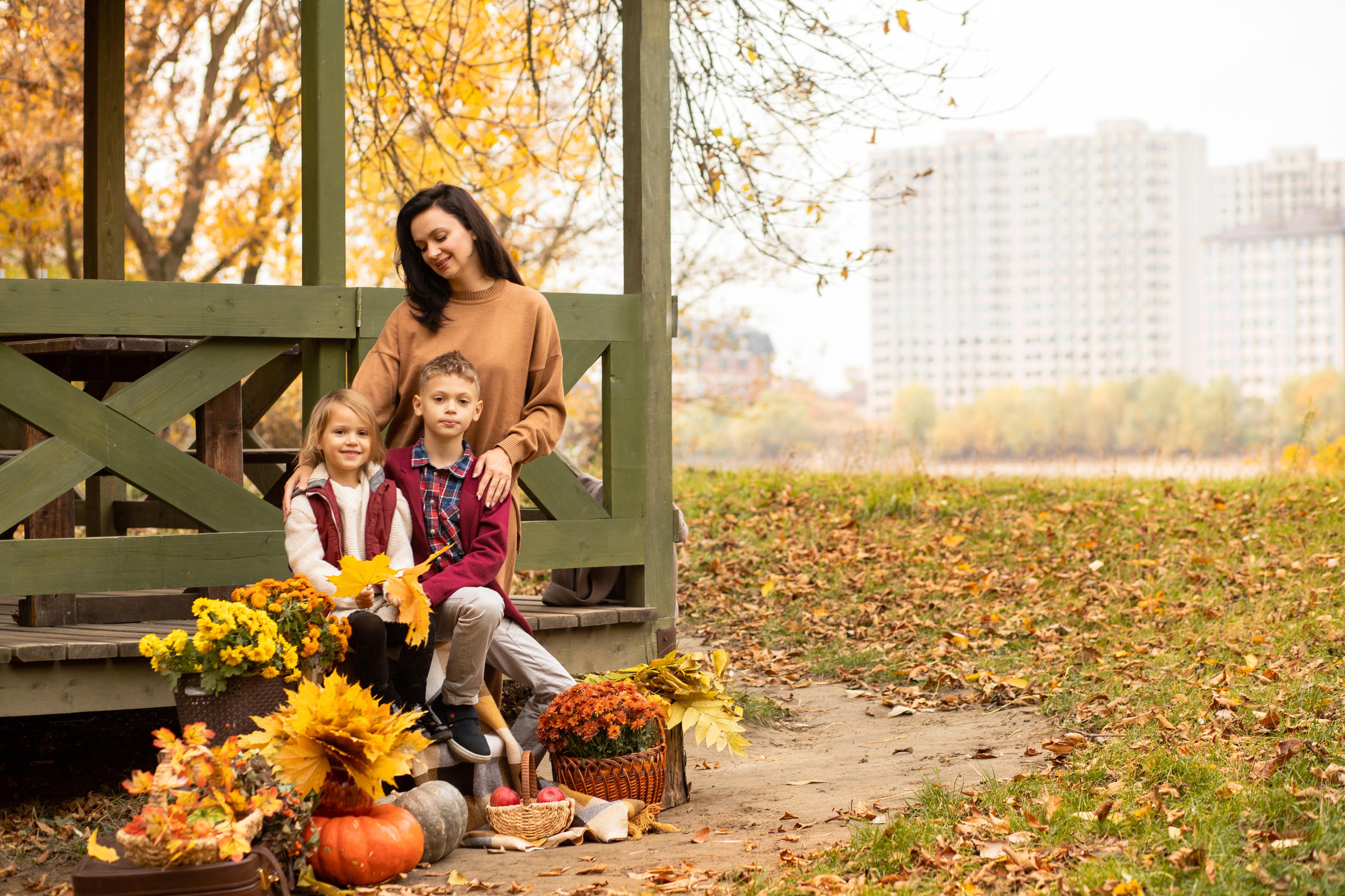 Осенние съемки в парке. Семейный и детский фотограф в Краснодаре Ирина Лаврецкая