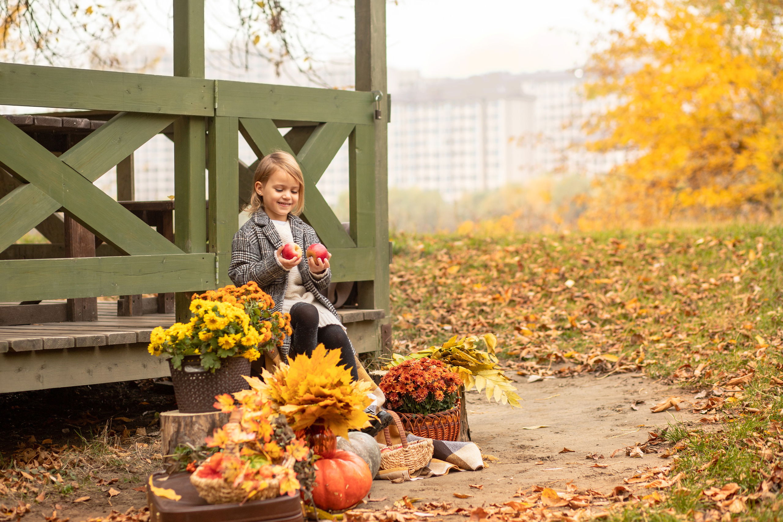 Осенние съемки в парке. Семейный и детский фотограф в Краснодаре Ирина Лаврецкая
