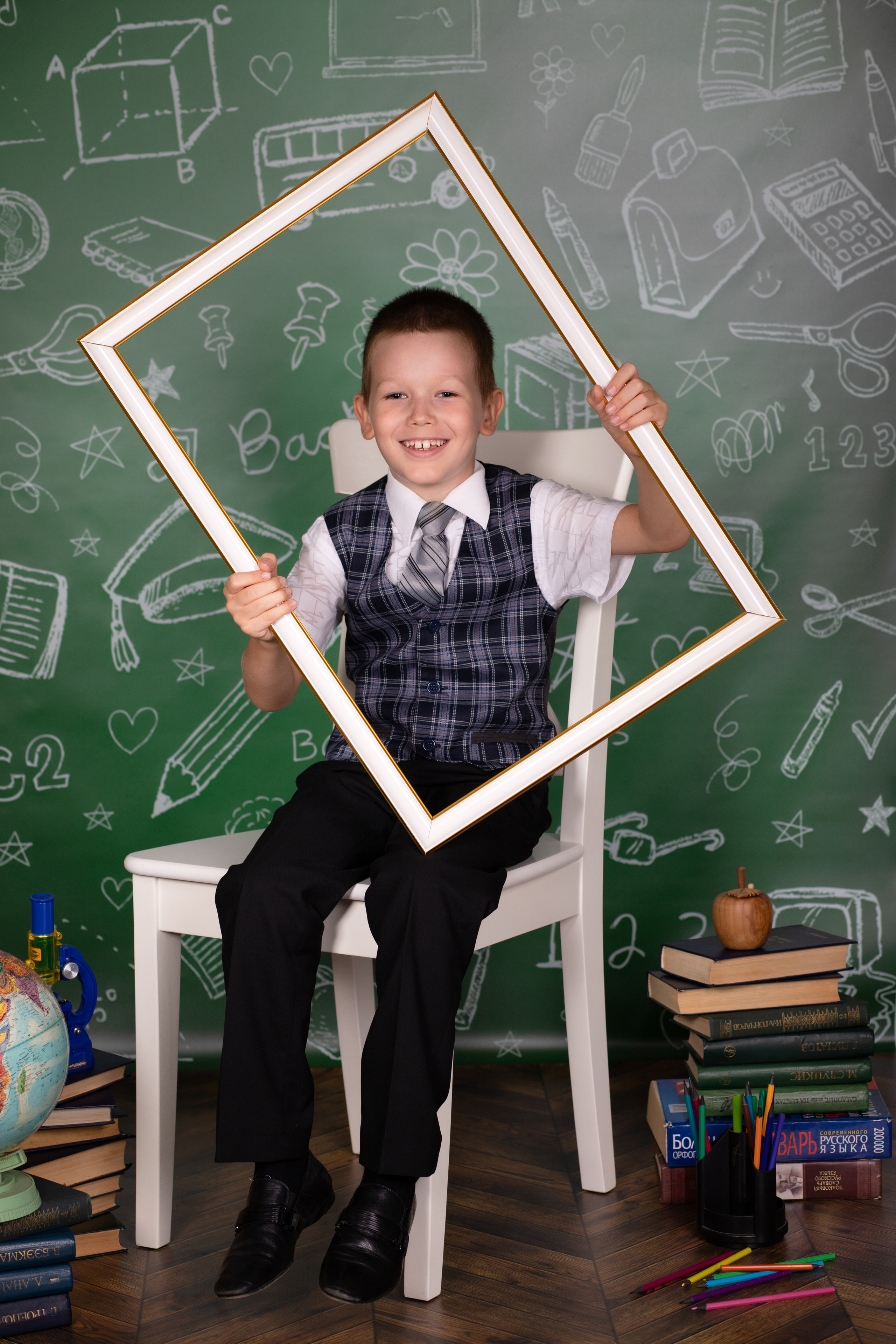 В студии Мини 1 класс. Семейный и детский фотограф в Краснодаре Ирина Лаврецкая