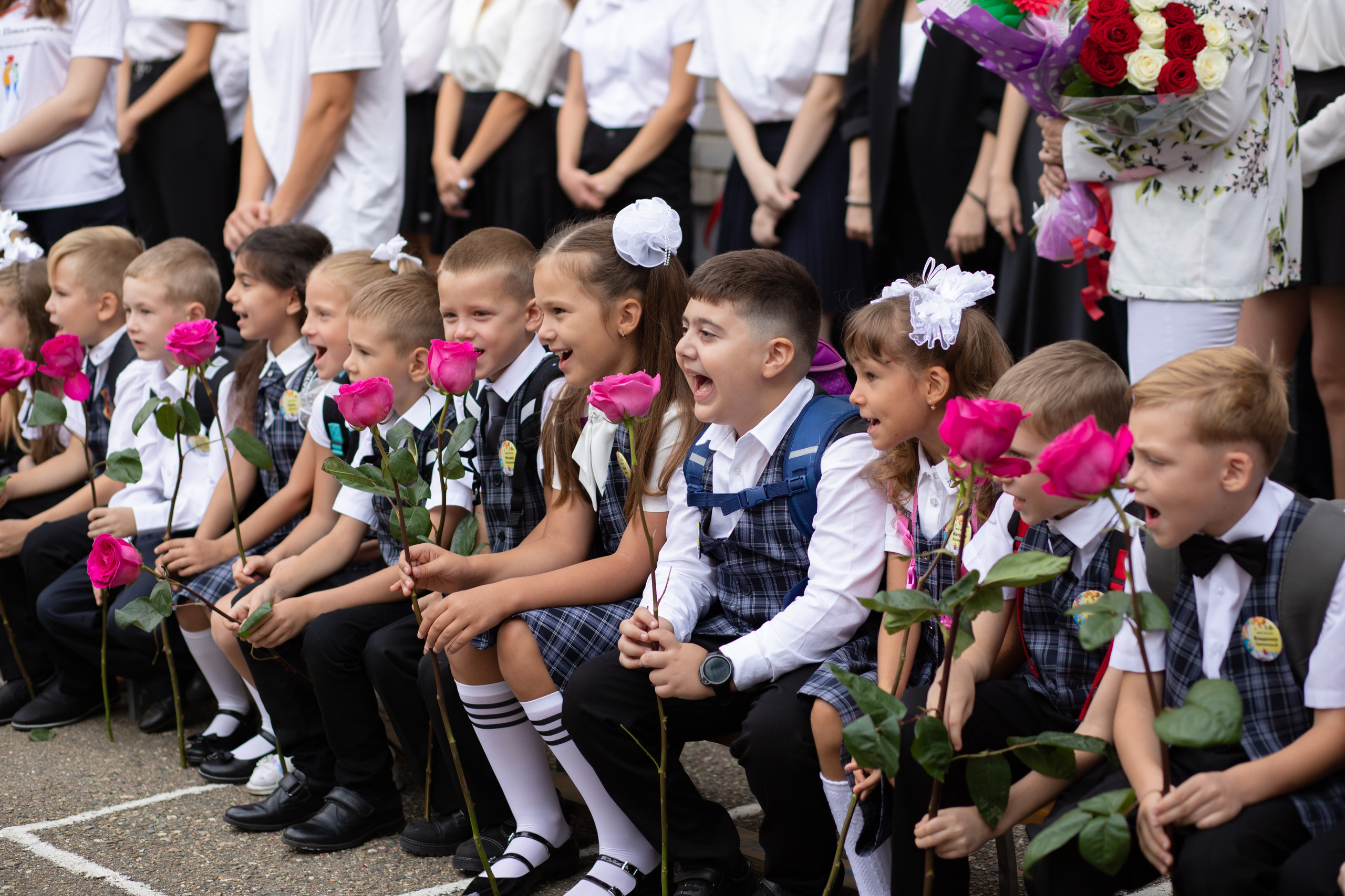 Линейка 1 класс. Семейный и детский фотограф в Краснодаре Ирина Лаврецкая