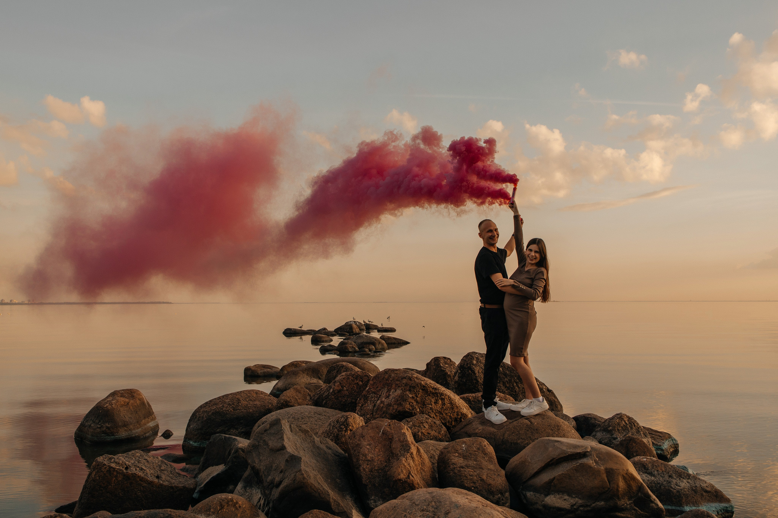 Гендер-пати для двоих на заливе. Фотограф в Санкт-Петербурге Виктория Безверхая