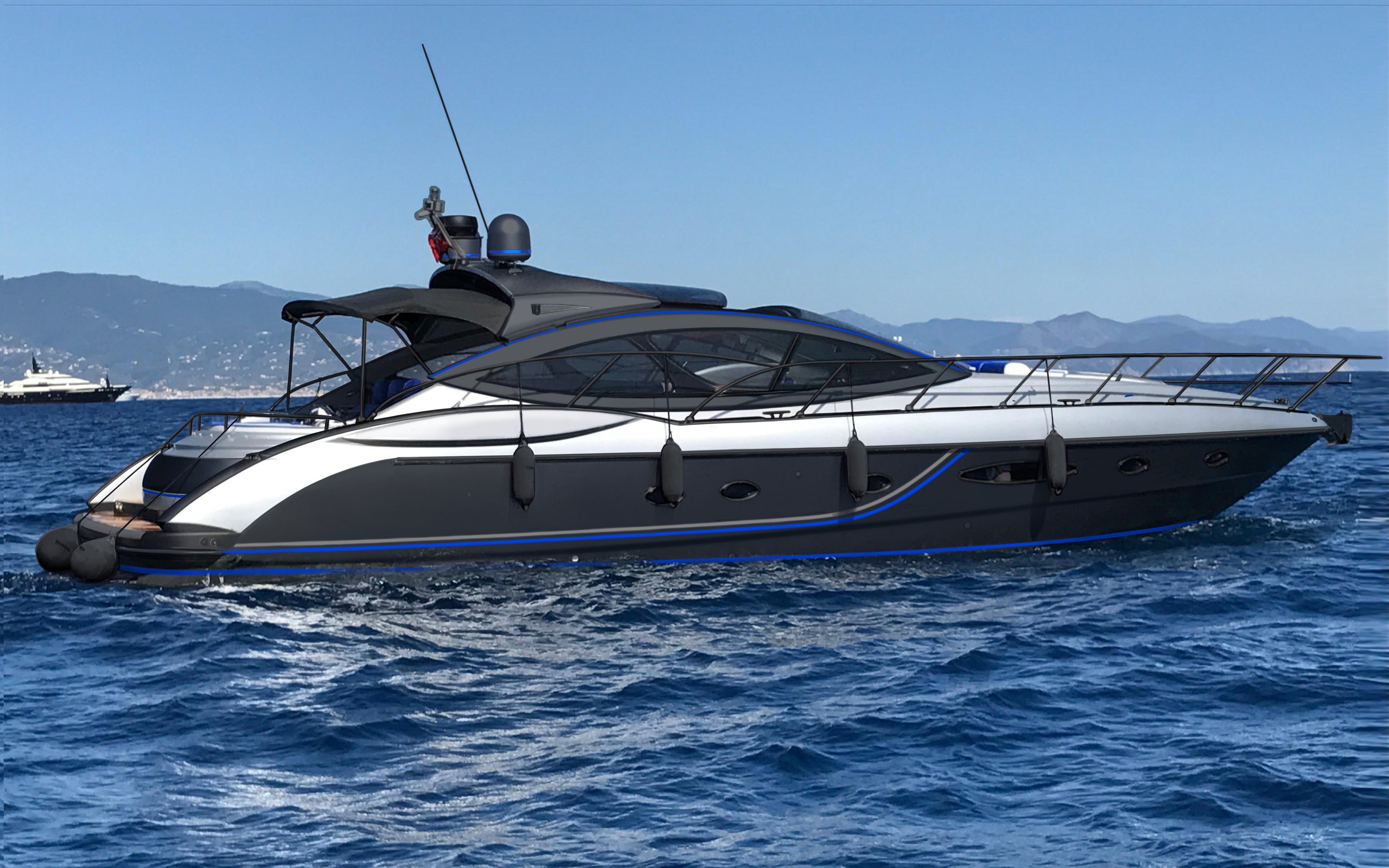 Refit of the Atlantis 55 yacht. Exterior and interior styling project. YACHT DESIGNER YURIY SKRIPNIK