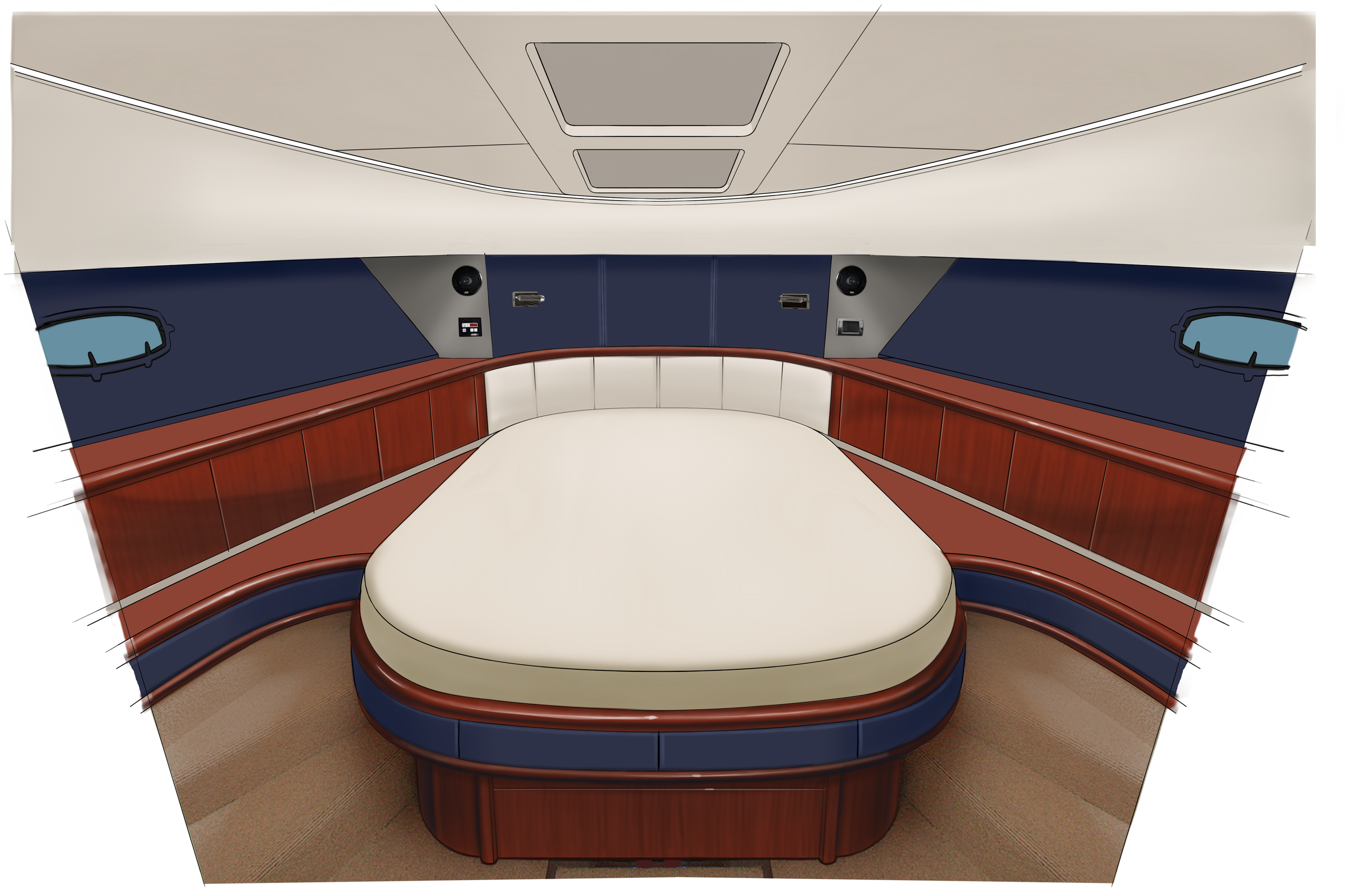 Fairline Squadron 68. Design and refit of yachts and motorboats