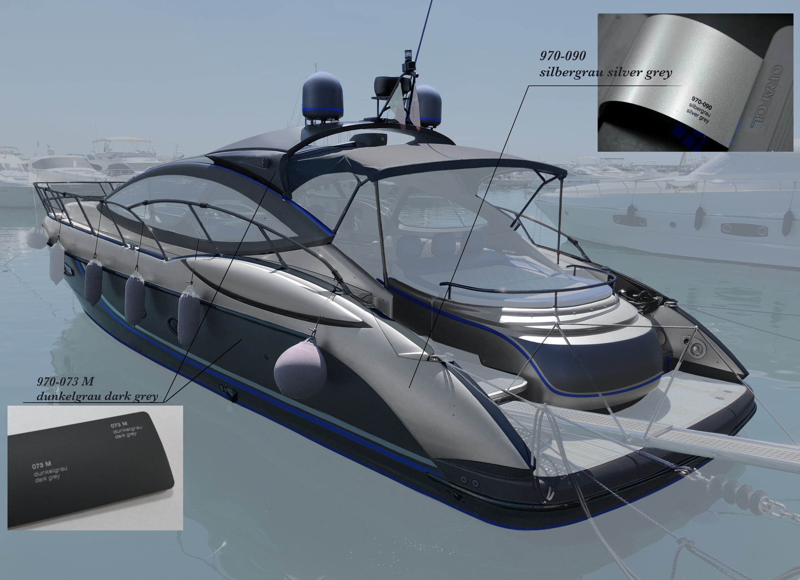 Refit of the Atlantis 55 yacht. Exterior and interior styling project. YACHT DESIGNER YURIY SKRIPNIK