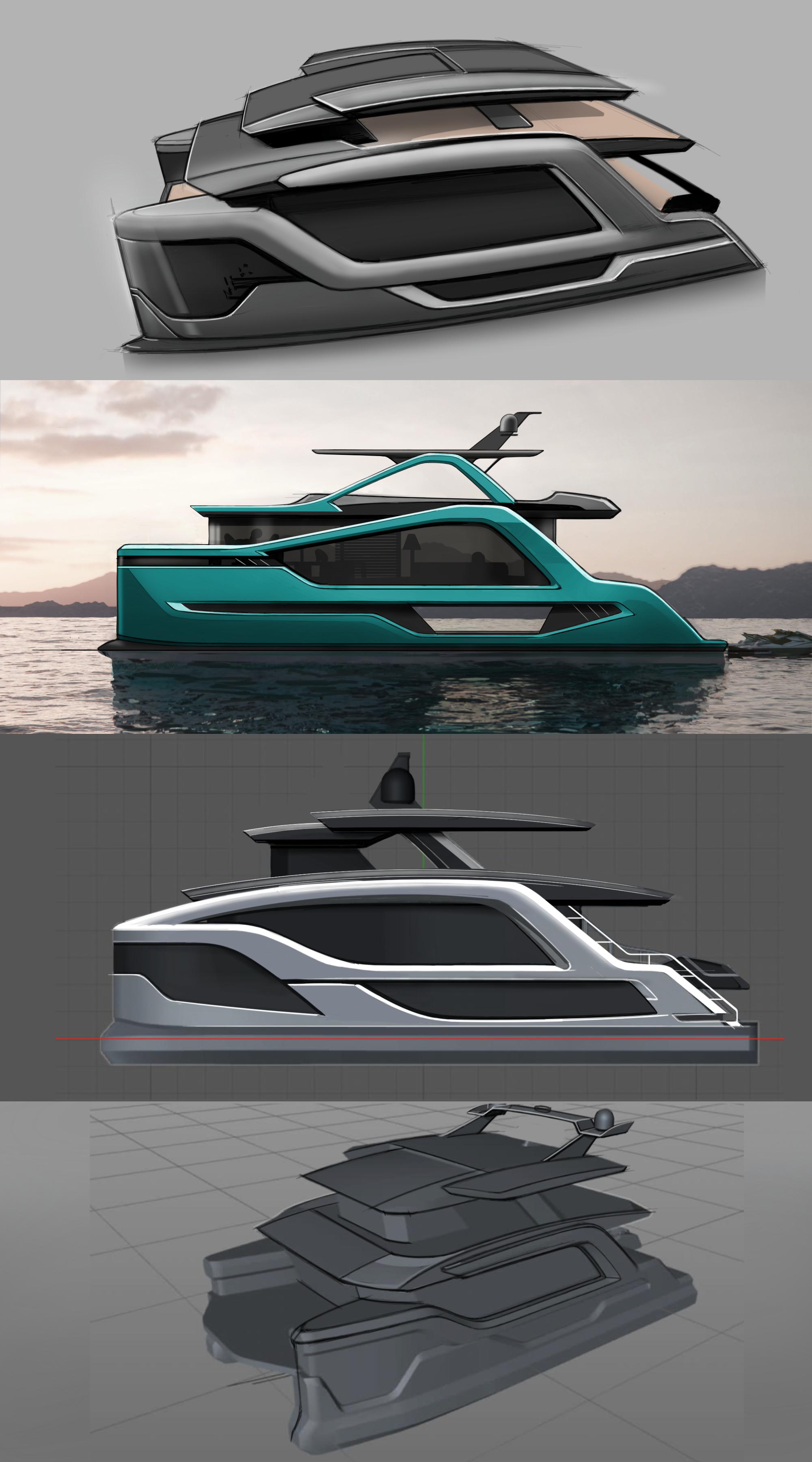 Catamaran project of 25 meters. Design and refit of yachts and motorboats