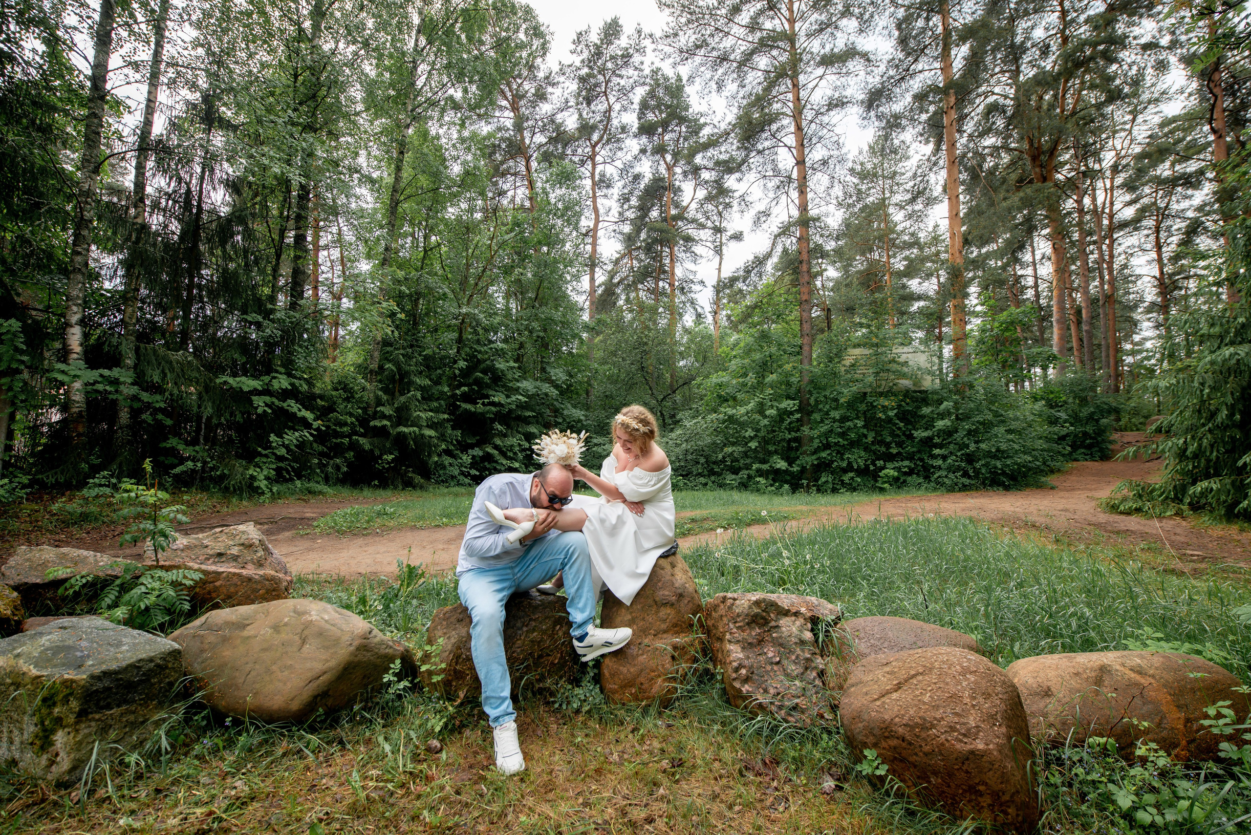 Станислав и Анастасия (нестандартная свадебная фотосессия в лесу и на Финском заливе). Портретный, семейный и свадебный фотограф в Санкт-Петербурге и в Пушкине Ширяев Денис