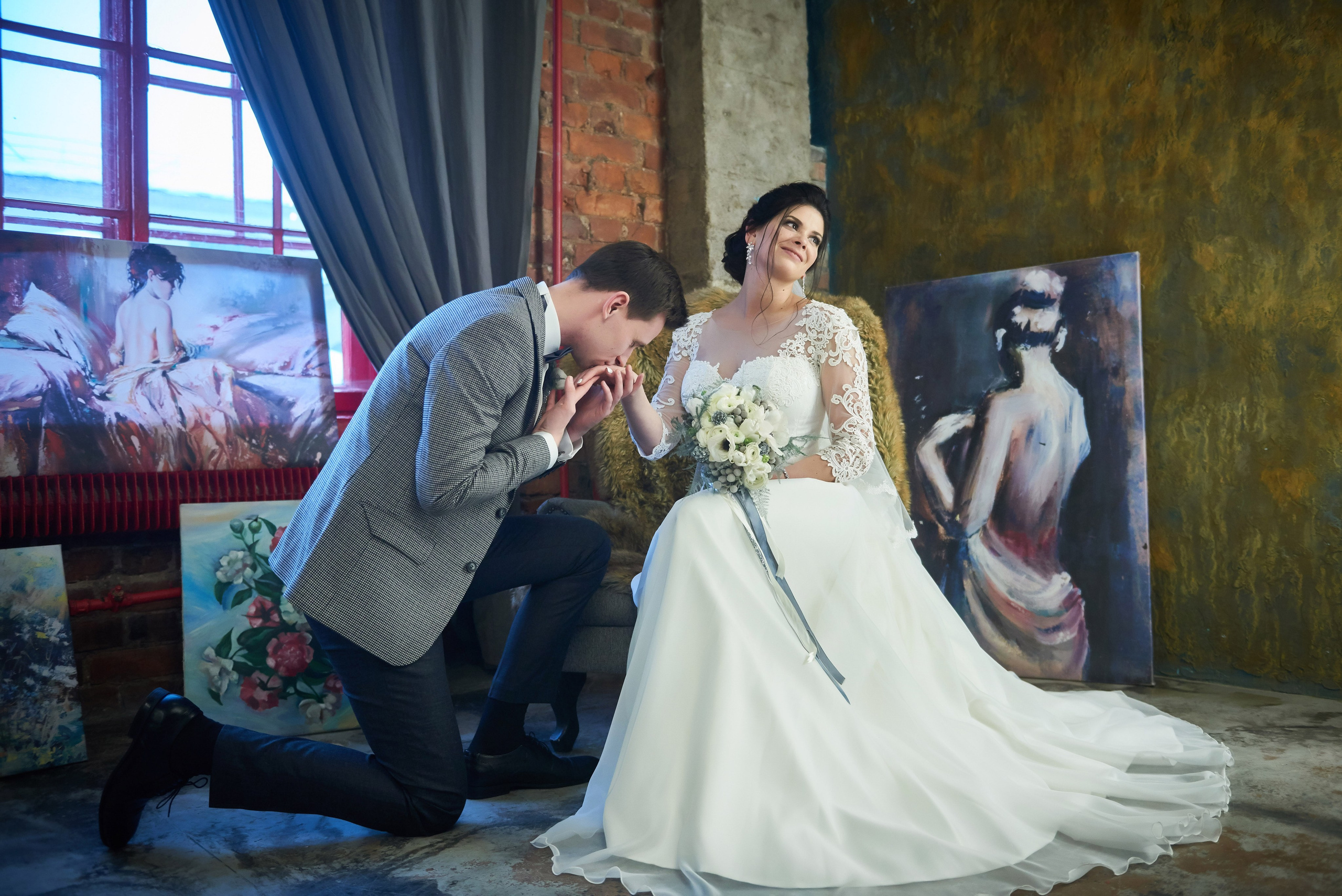 Наталия и Дмитрий (фотосессия в студии). Портретный, семейный и свадебный фотограф в Санкт-Петербурге и в Пушкине Ширяев Денис