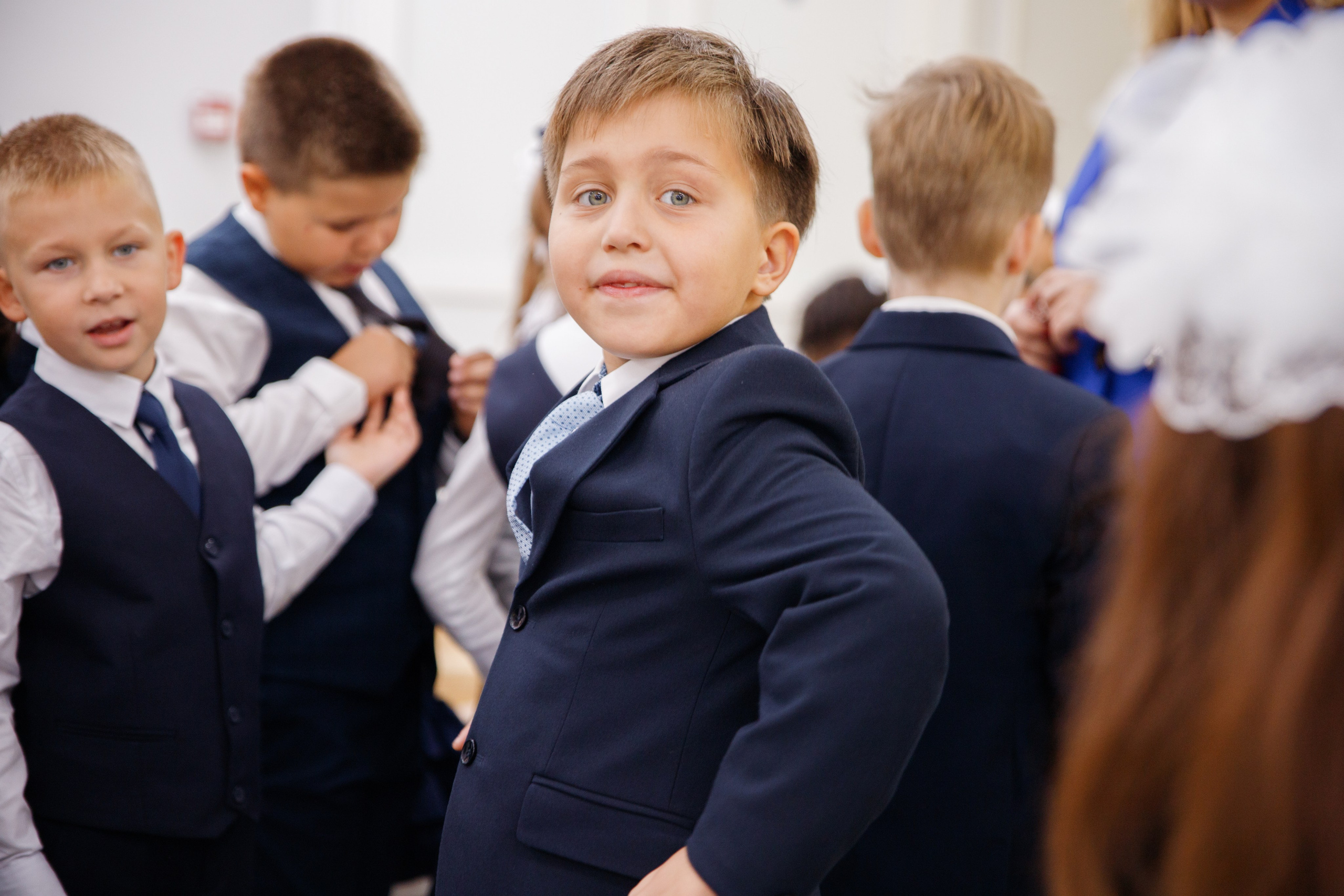 Репортажная съемка первого сентября для первоклассников. Семейный и школьный фотограф в Москве Анна Ткач