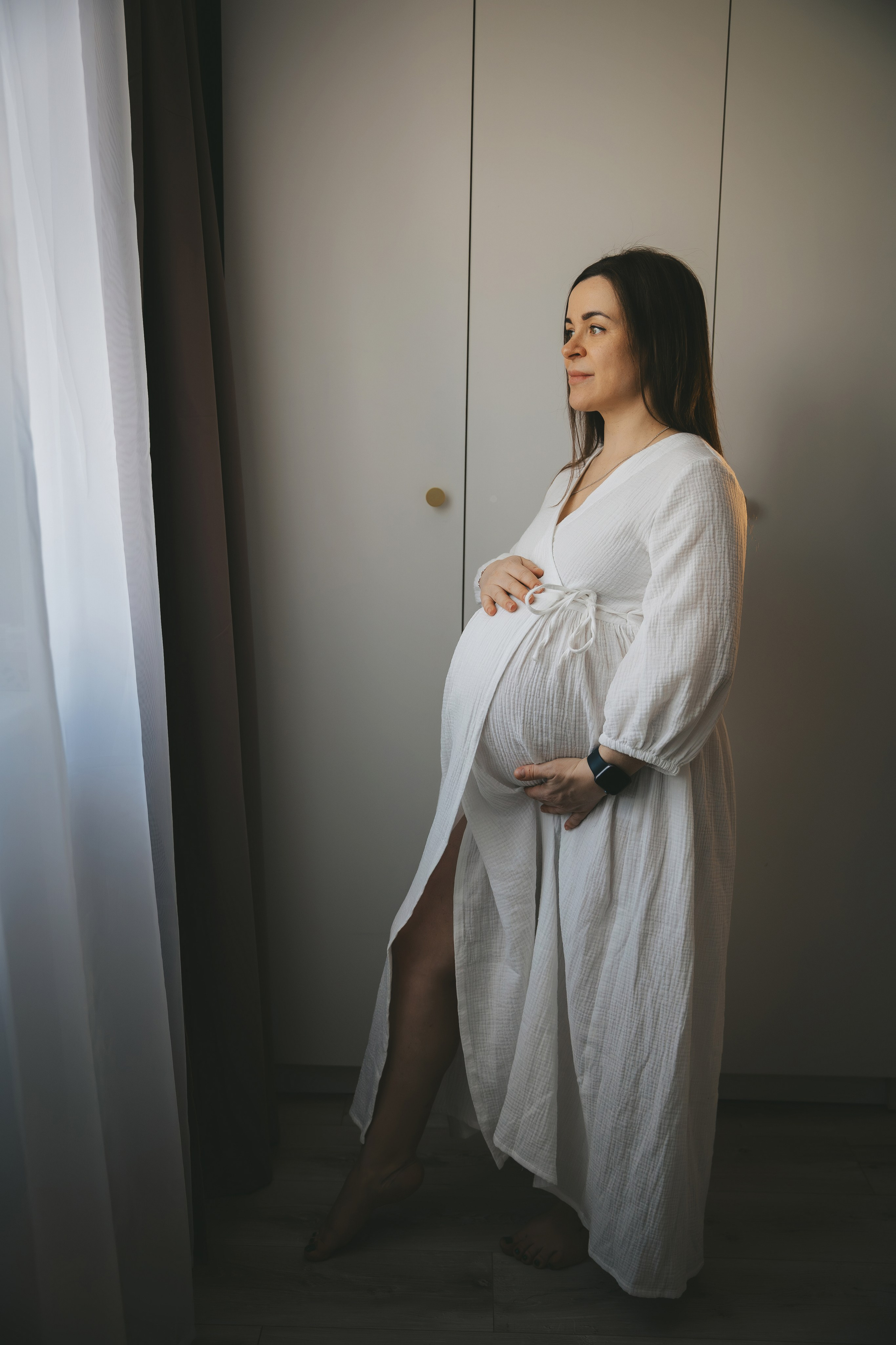 Фотосессия беременности дома с семьей. Семейный и женский фотограф в Москве Надежда Воробьева