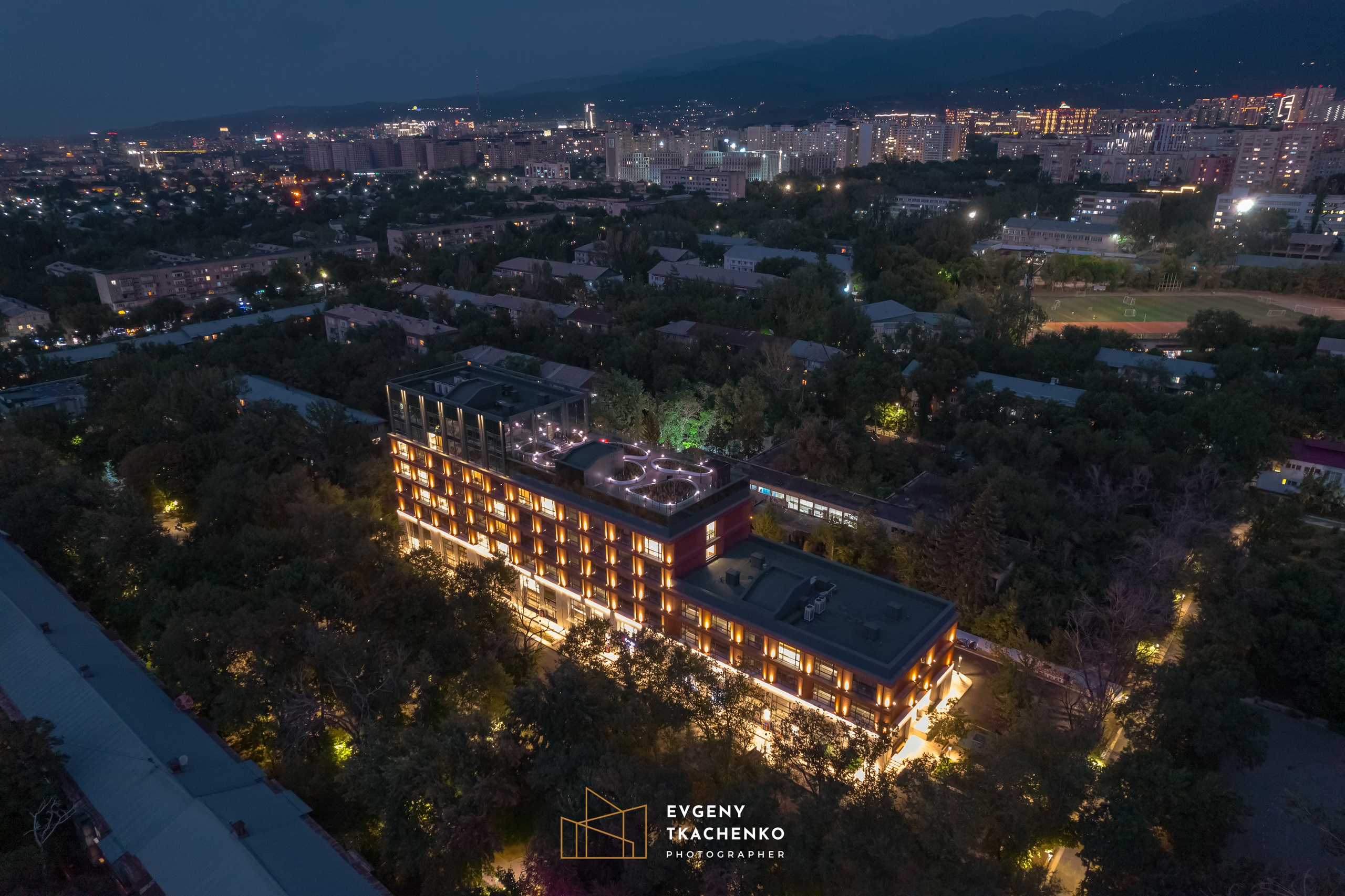 Общежитие университета NarXoz в Алматы. Архитектурный и интерьерный фотограф в Казахстане