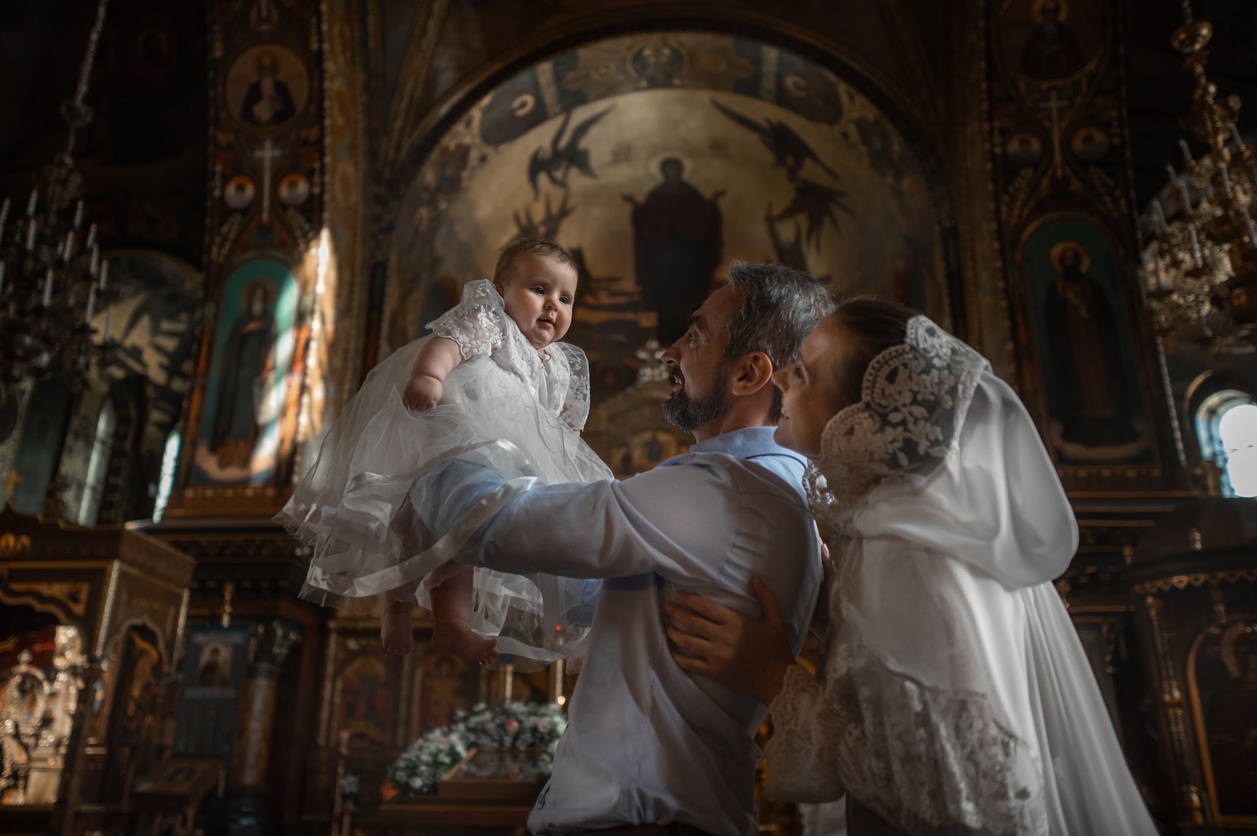 Крещение в Оптинском подворье. Фотограф на крещение и венчание, семейный фотограф в Санкт-Петербурге