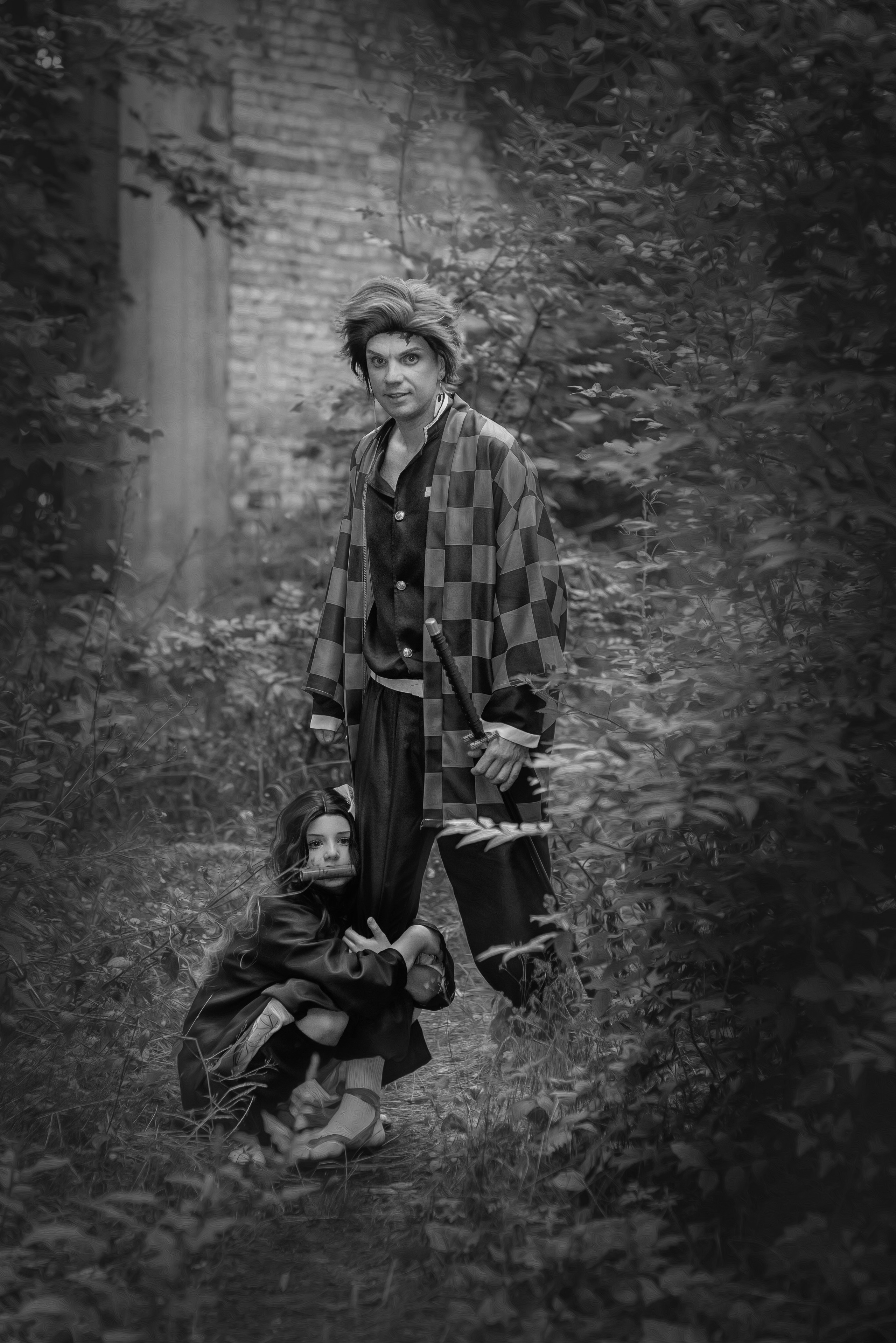 Художественная съёмка аниме (Танжиро и Незуко) (ретушь). Детский и семейный фотограф Краснодар / Сочи Сергеева Олеся
