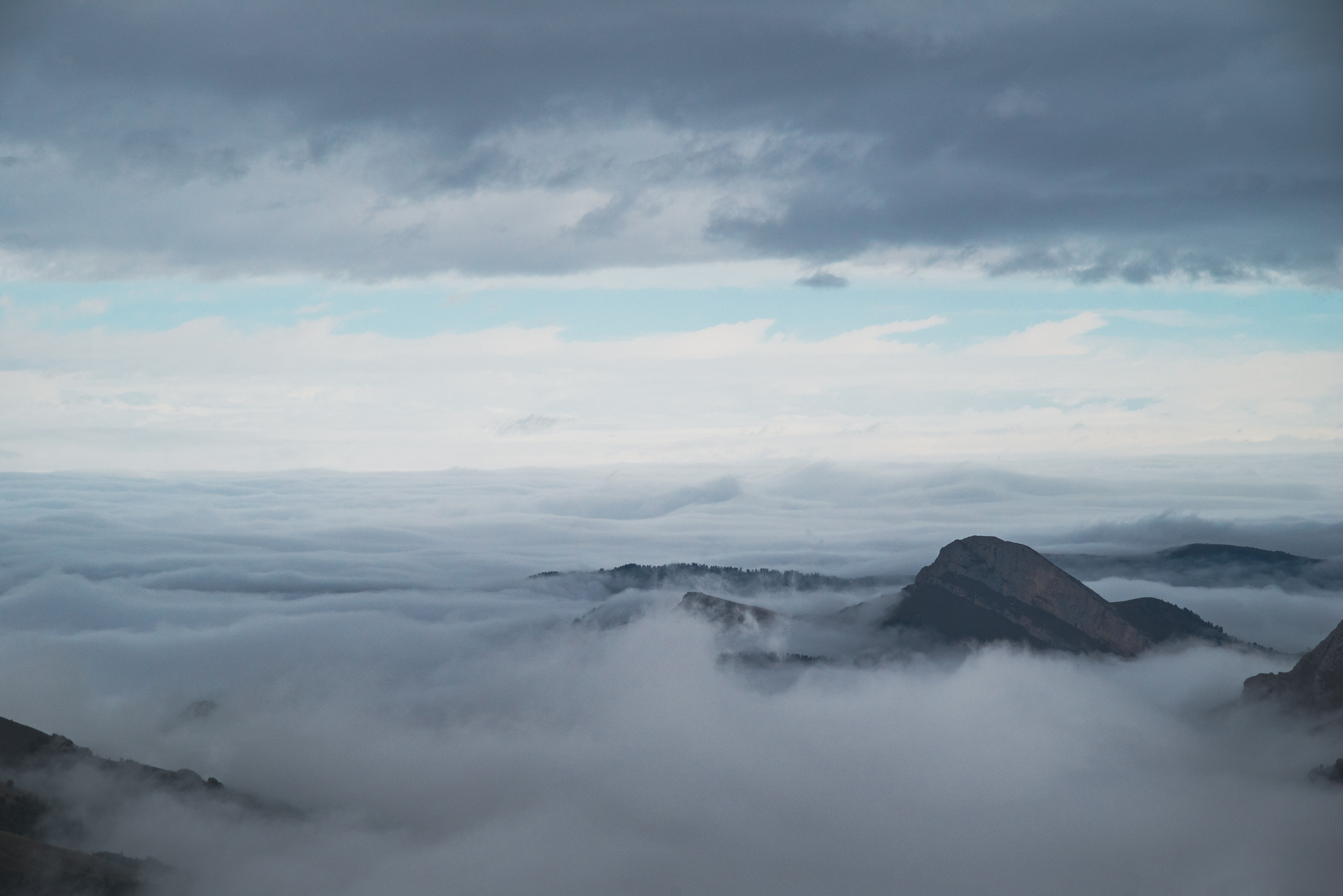 фотография кавказских гор, Магишо, море облаков