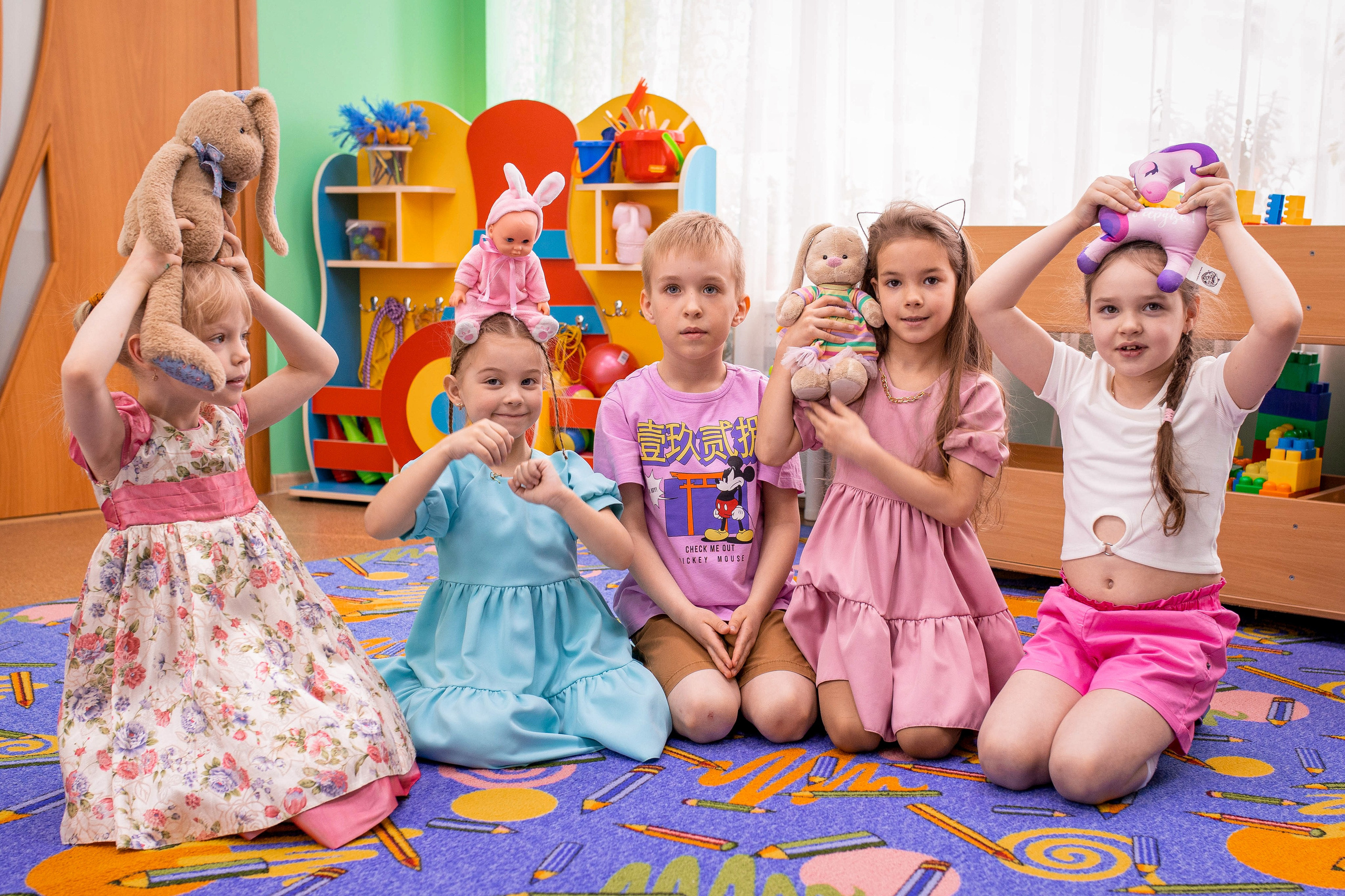 Степа, Даша и Алиса в детском саду. Семейный и детский фотограф город Тында Дарья