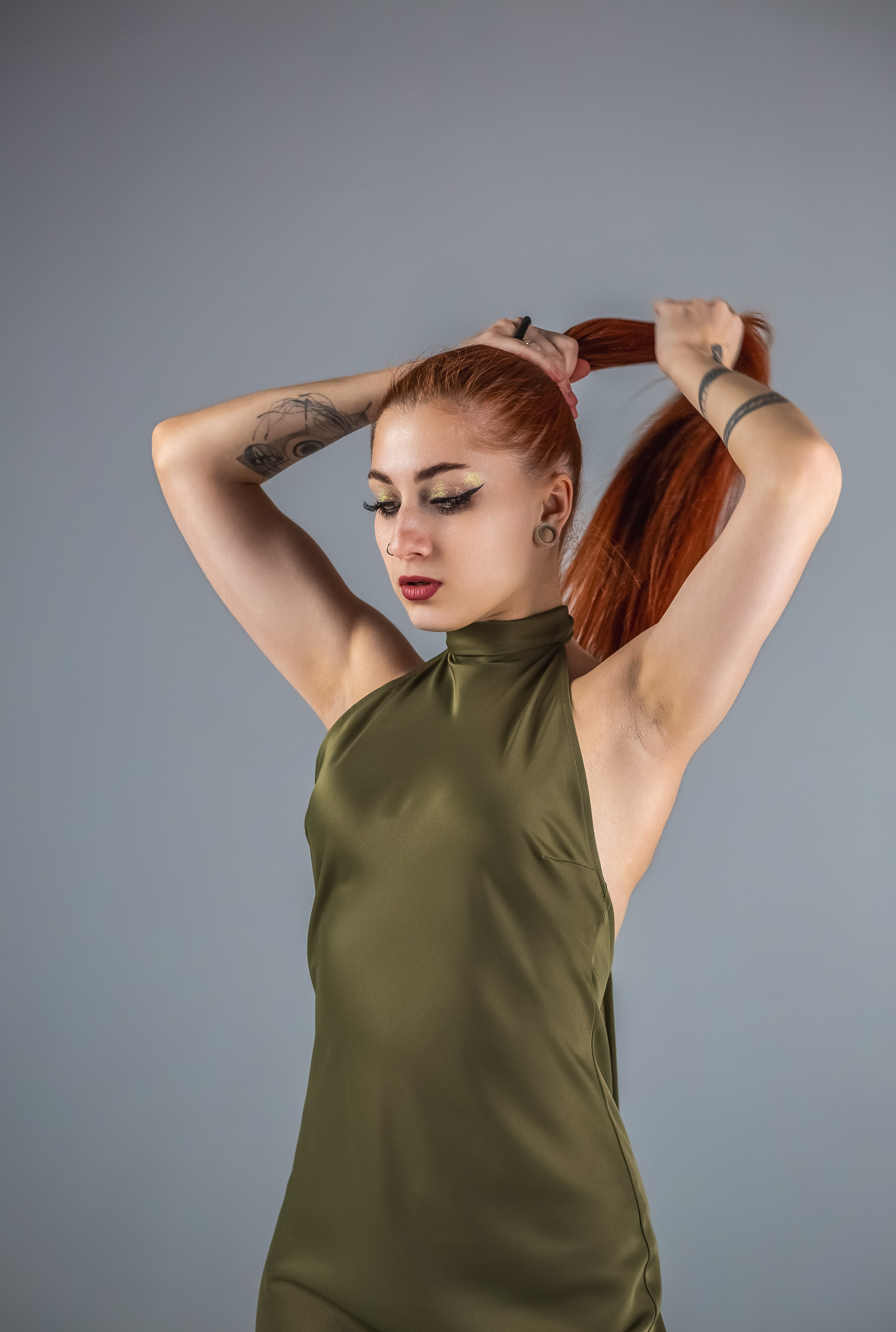 Зеленое платье. Вера Соколова фотограф Воронеж