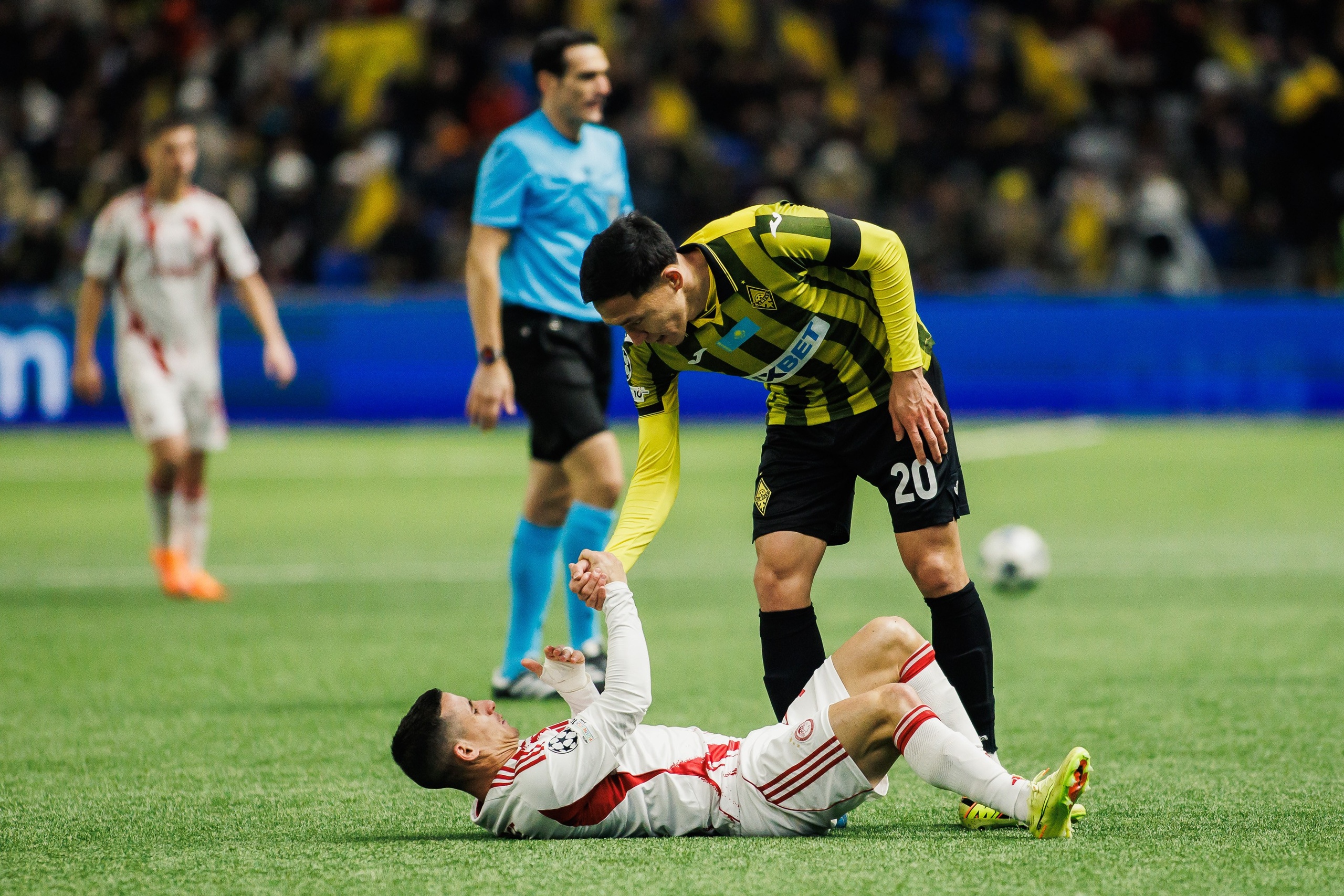 UEFA Champions League 25/26 Kairat — Olympiacos. Photographer Danil Aykin