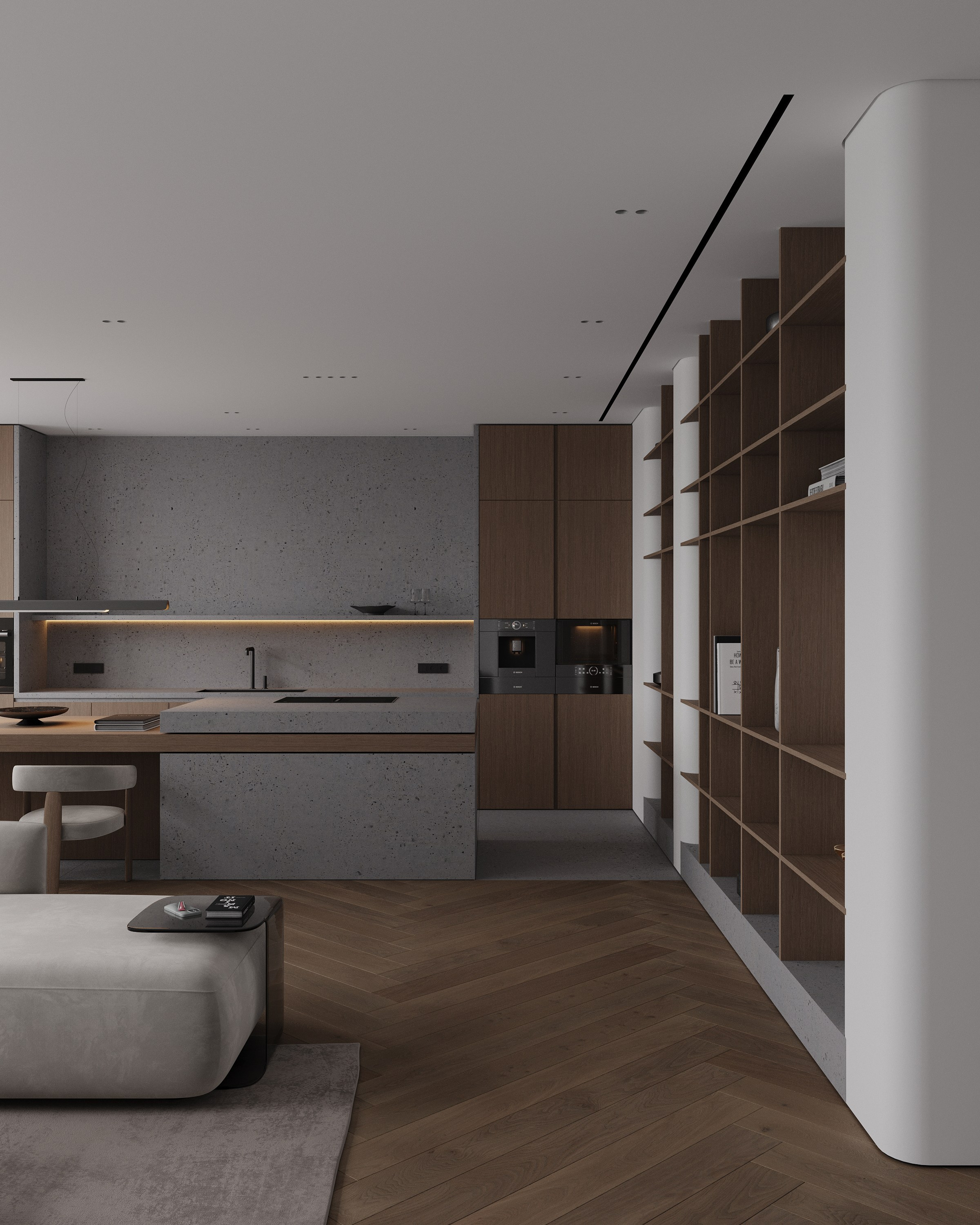 Кухня- гостиная. 3D визуализатор