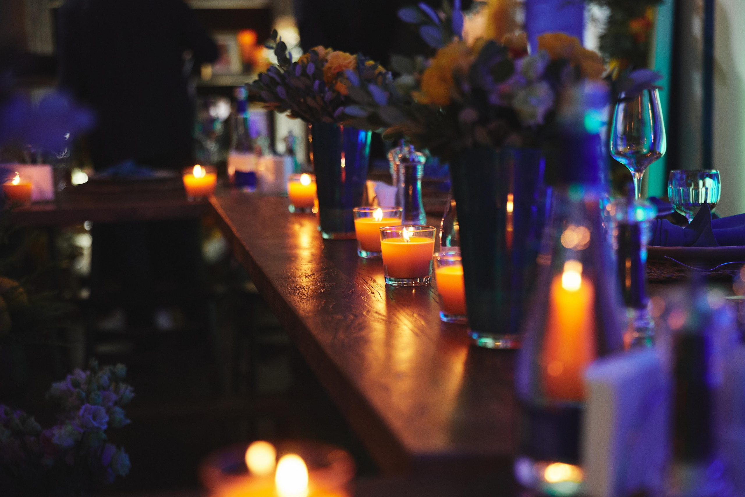 Свечи в декоре на день рождение